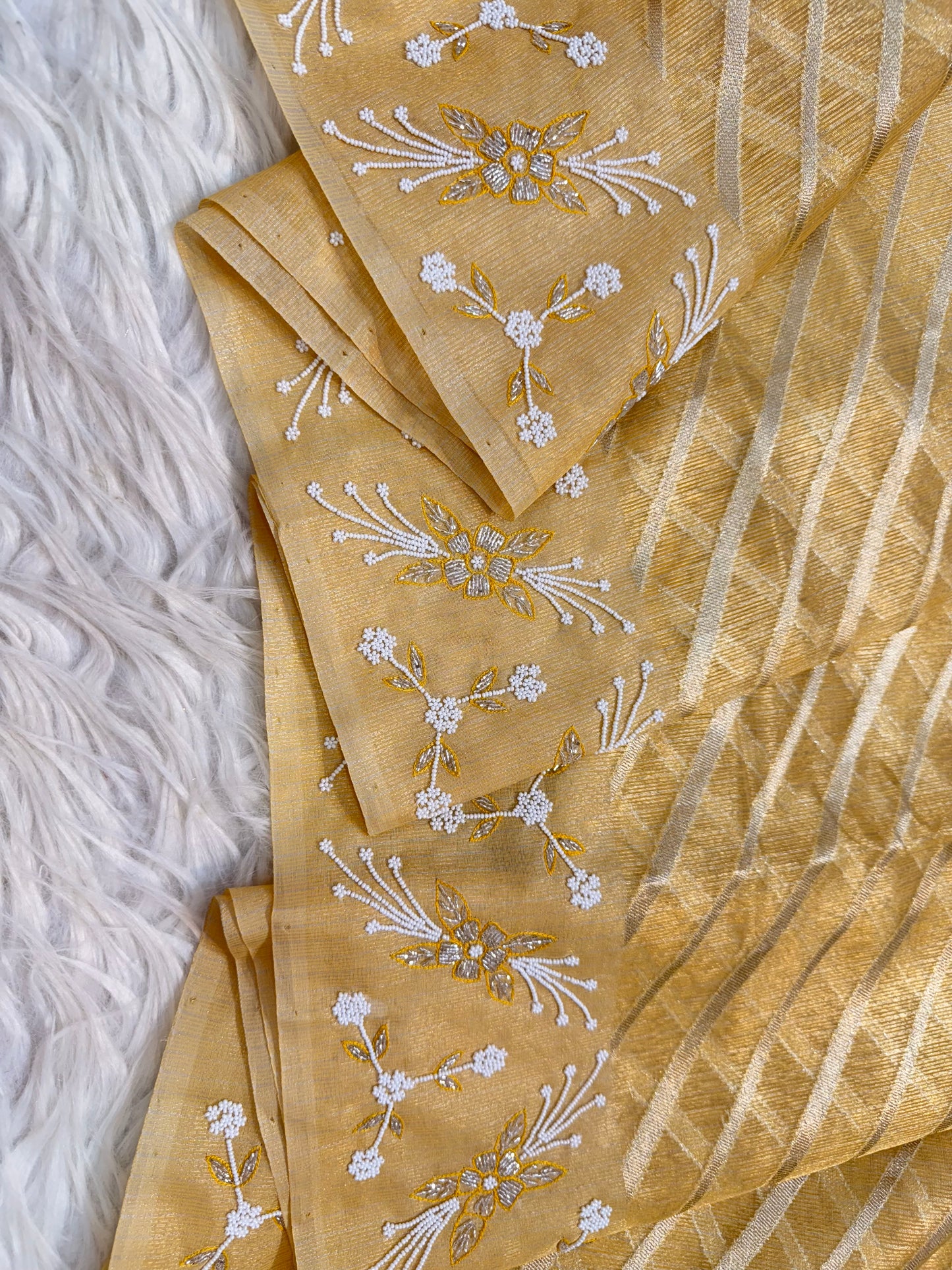 Tissue kota handwork Banarasi silk saree