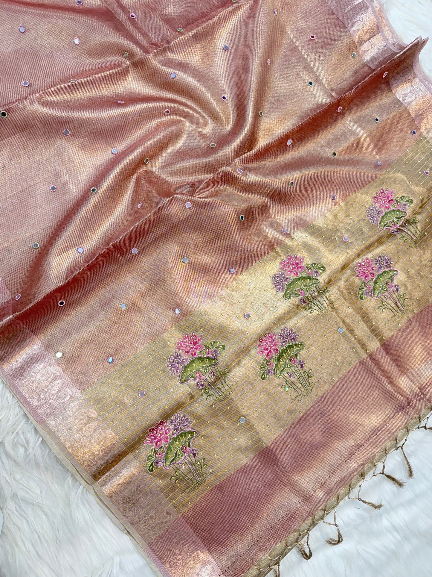 Banaras tissue kota fancy work saree
