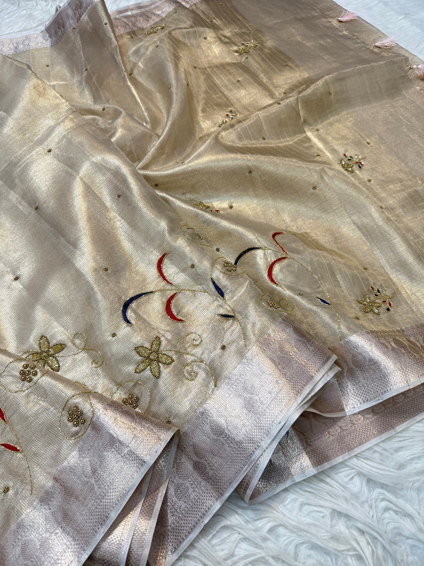 Tissue Kota handwork Banarasi Sarees