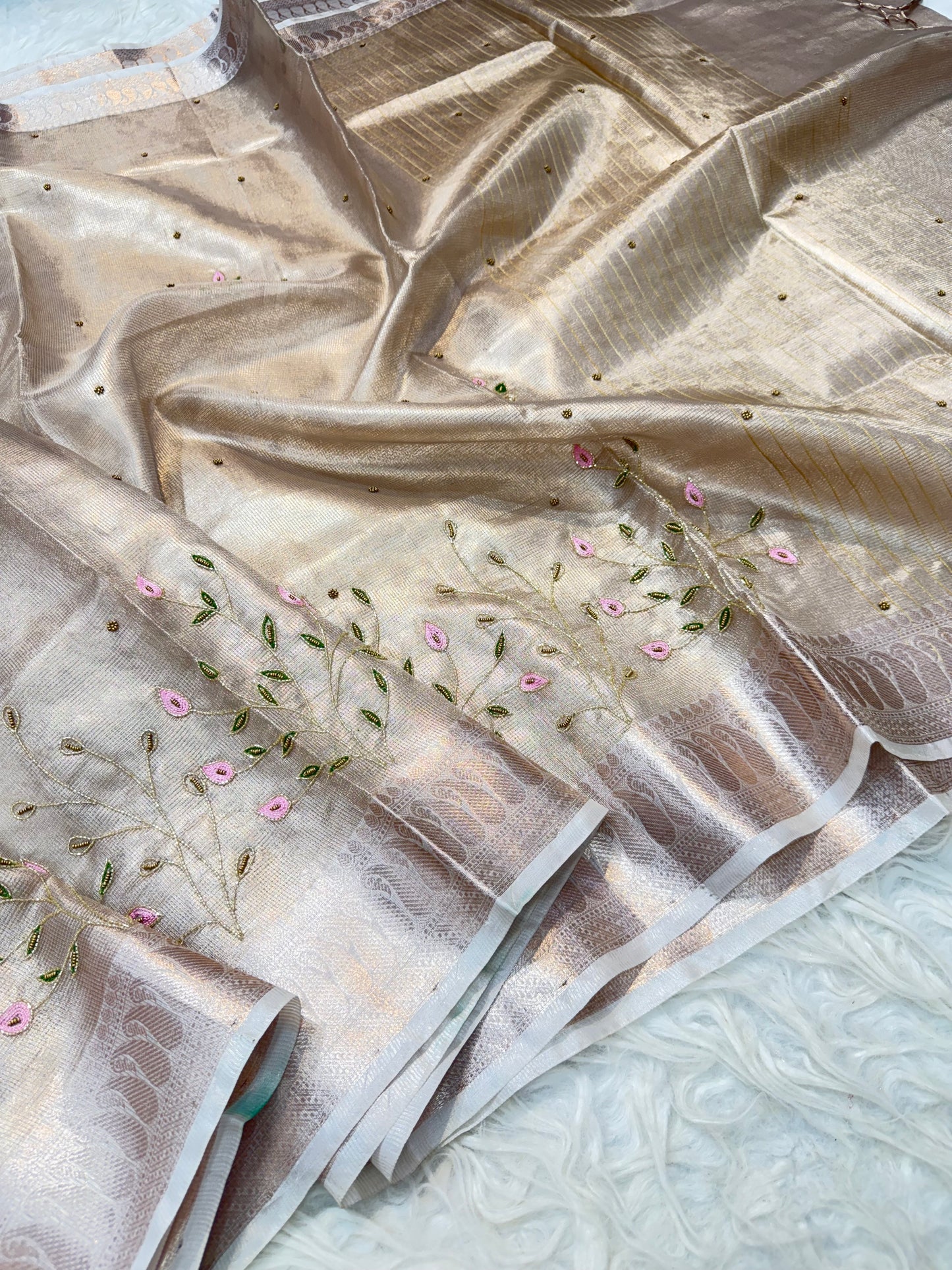Tissue Kota handwork Banarasi Sarees