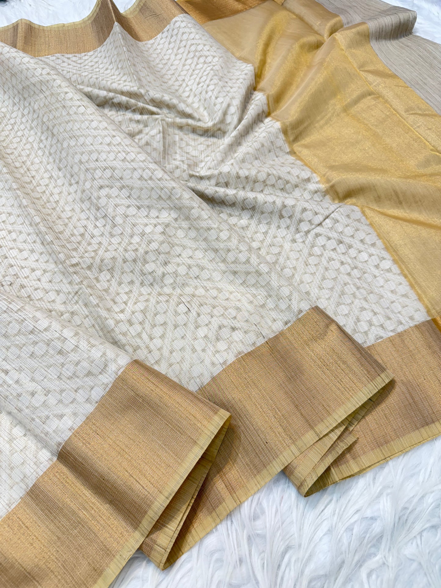 Banarasi semi tusar jute saree