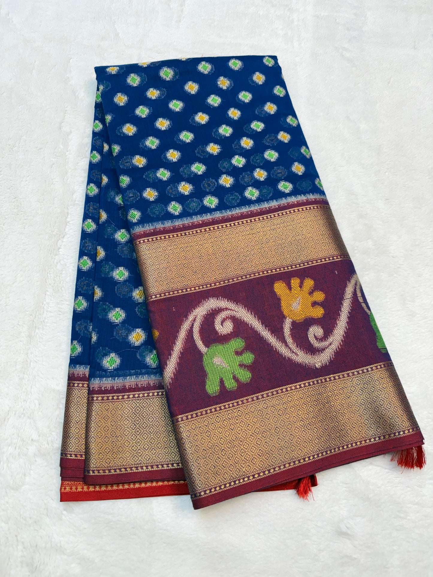 Multicolour cotton silk premium Banarasi saree