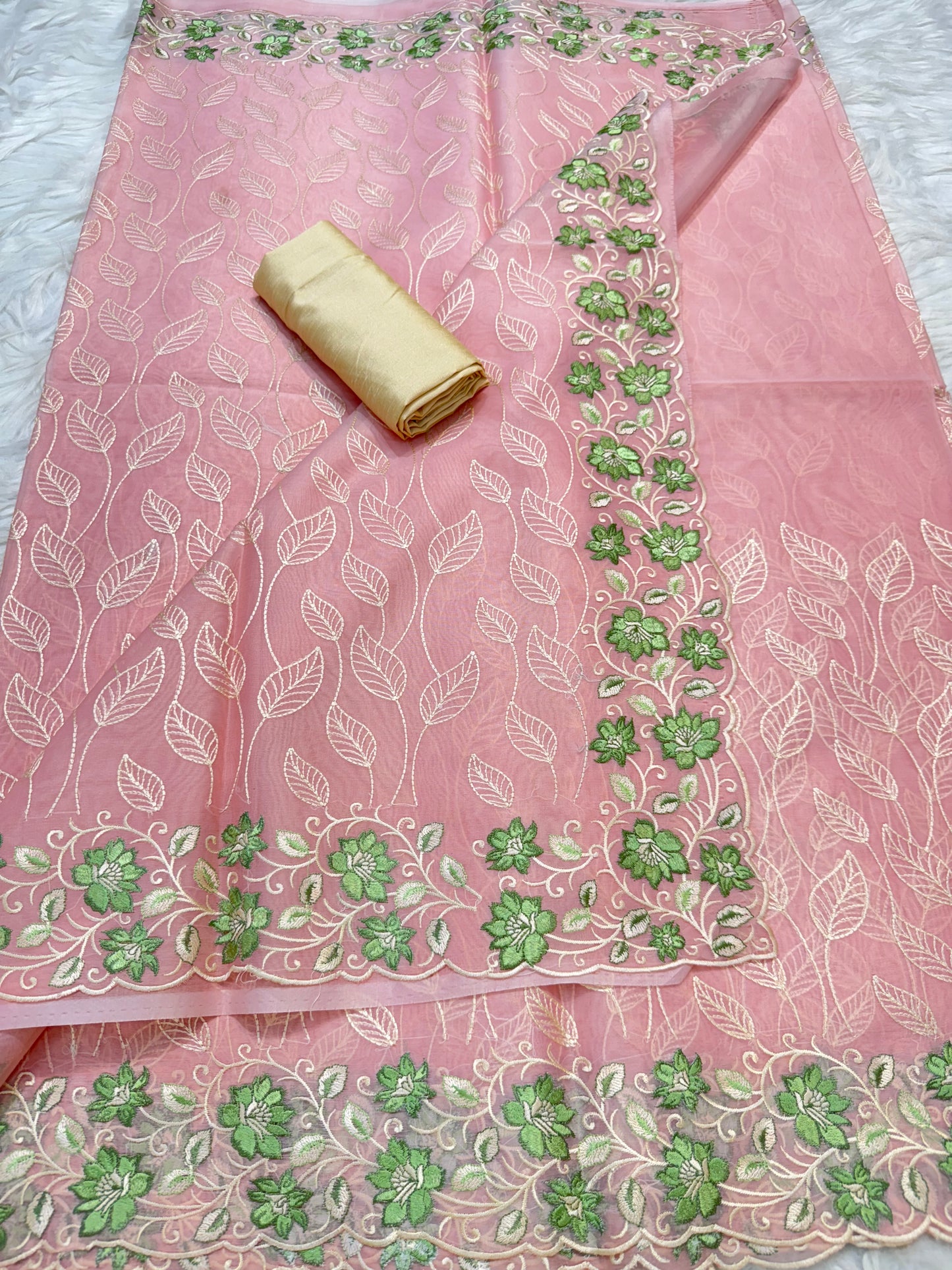 Banarasi kora organza embroidery saree