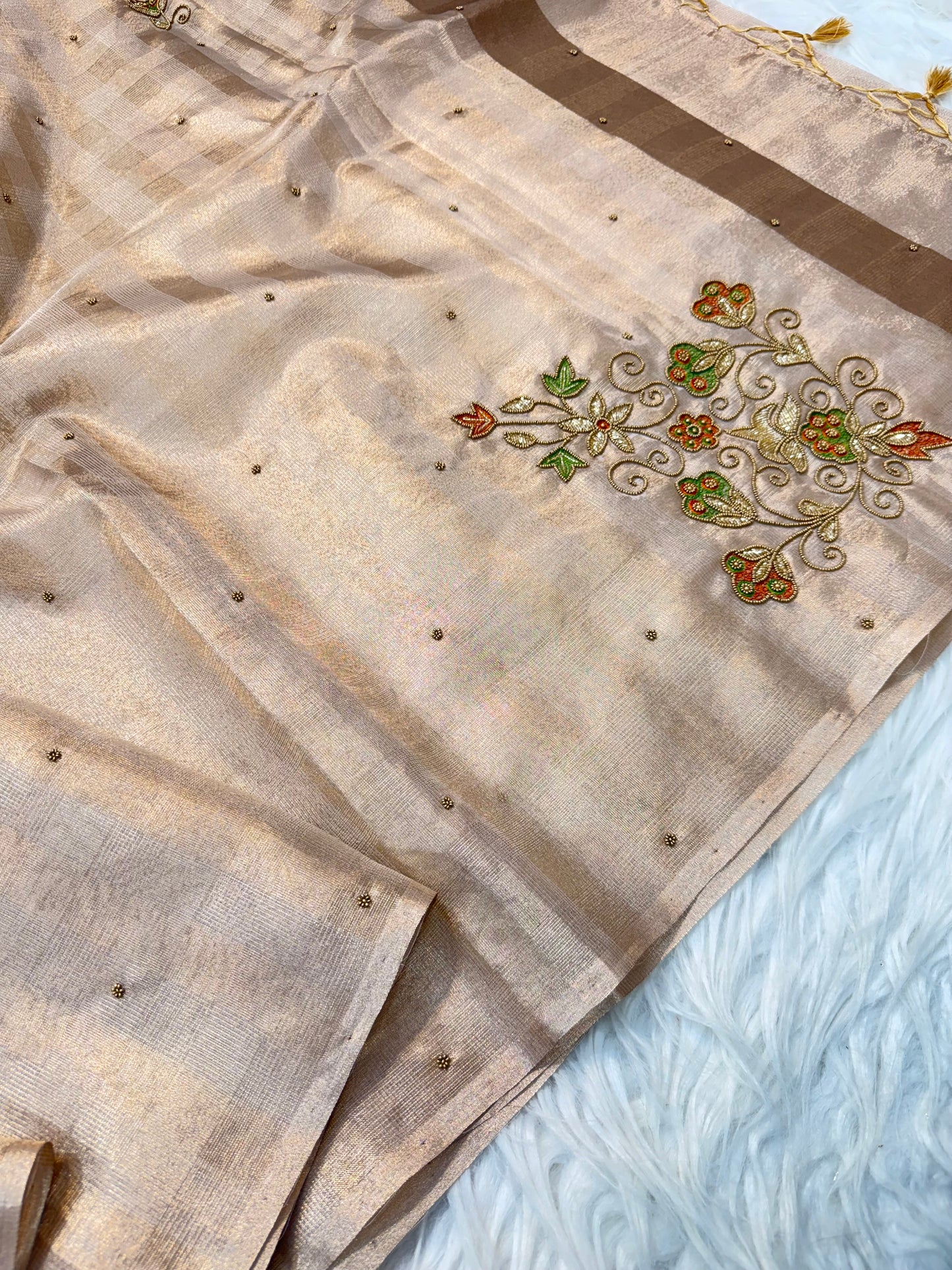Tissue Kota handwork Banarasi Sarees