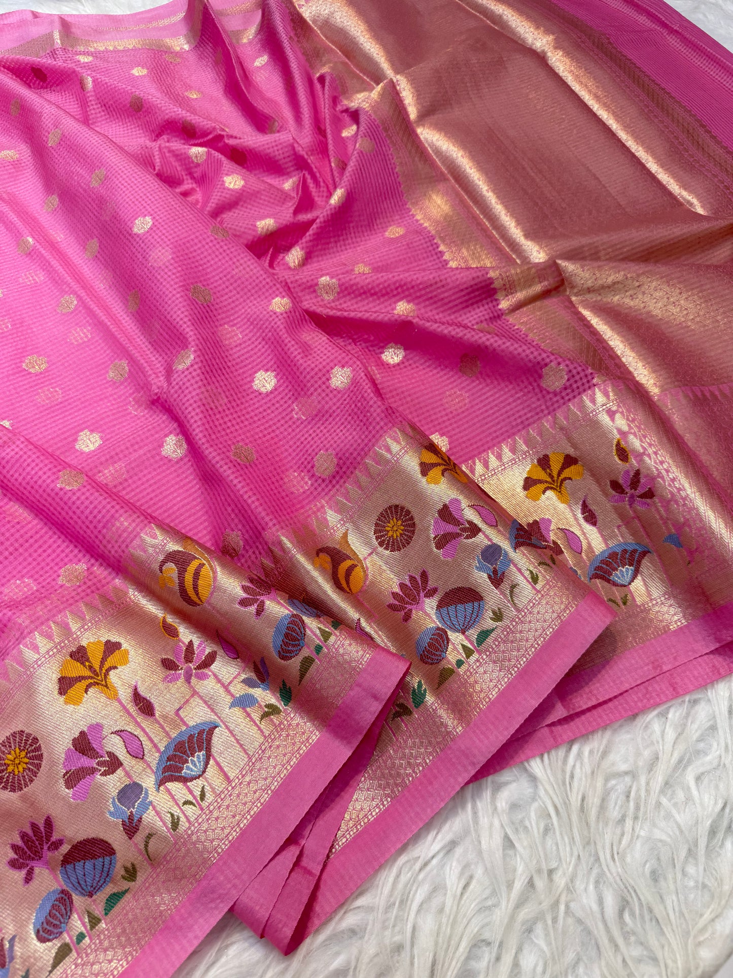 Raw mango pathni border banarasi saree