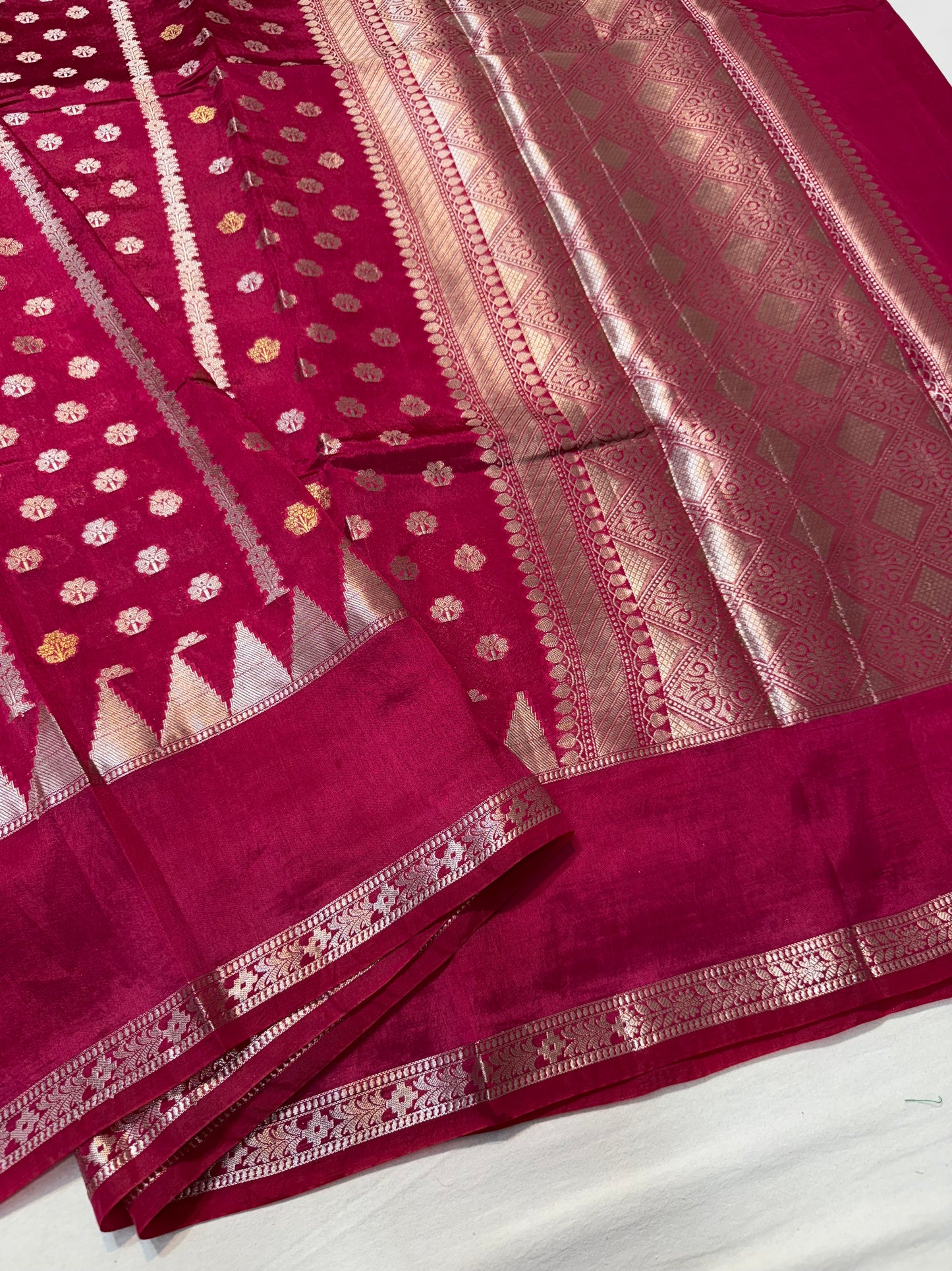 Maharani shade Raw mango soft silk banarasi saree