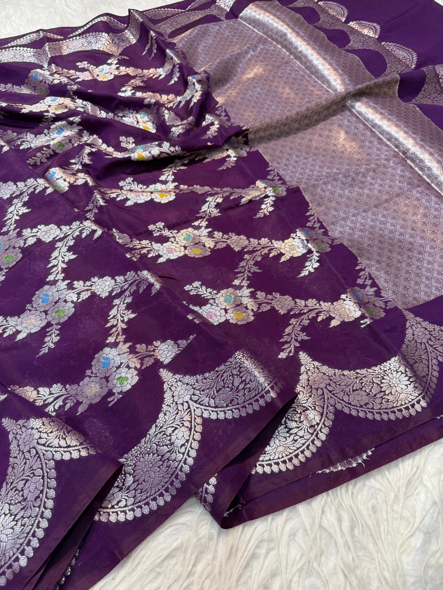 Raw mango Mina banarasi saree
