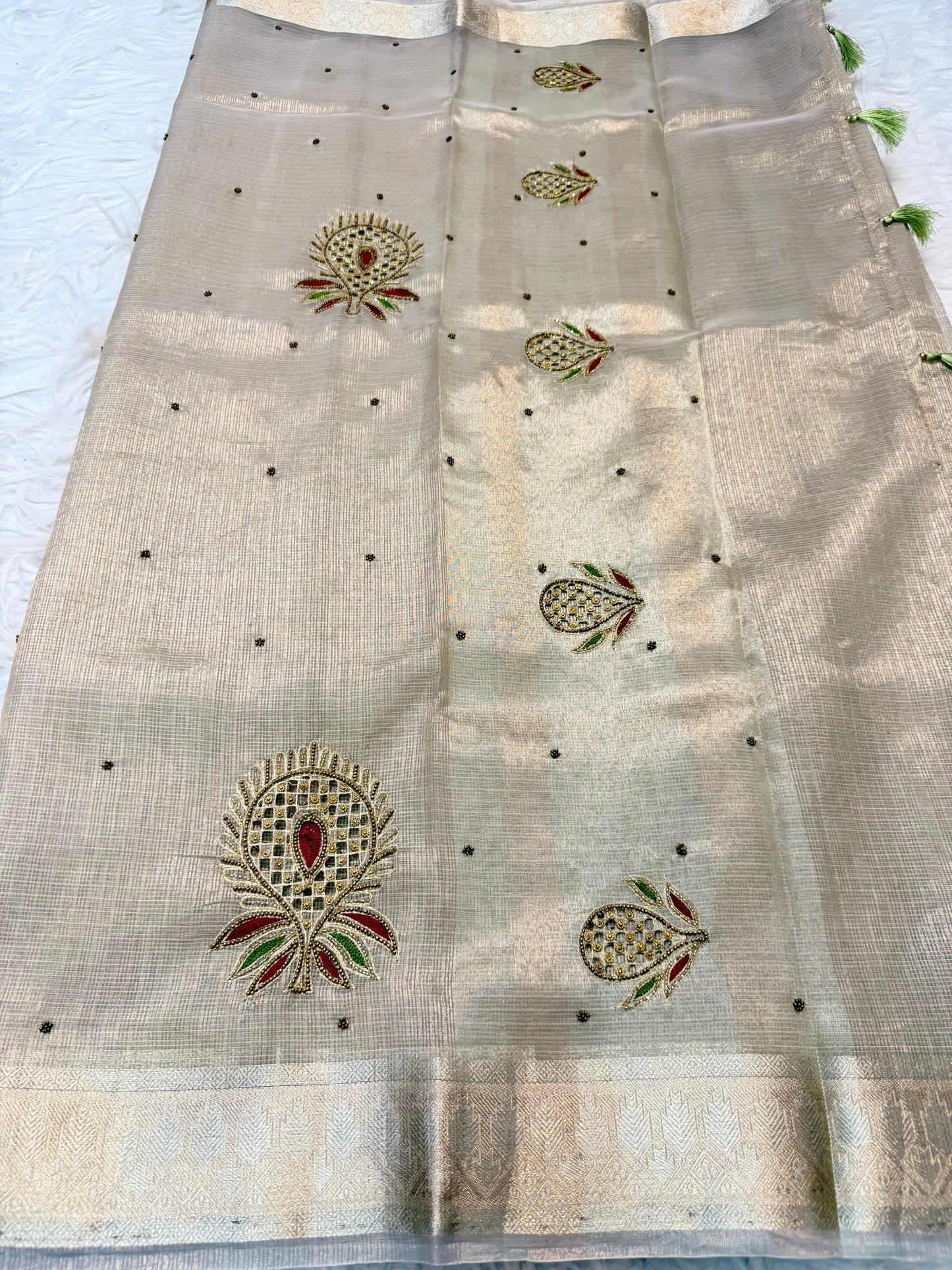 tissue kota handwork banarasi saree se