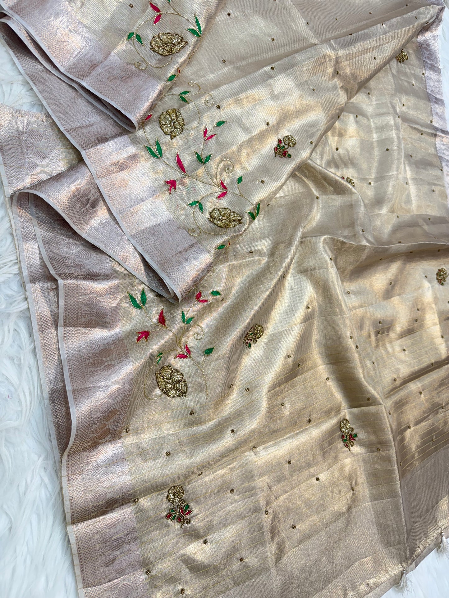 Tissue Kota handwork Banarasi Sarees