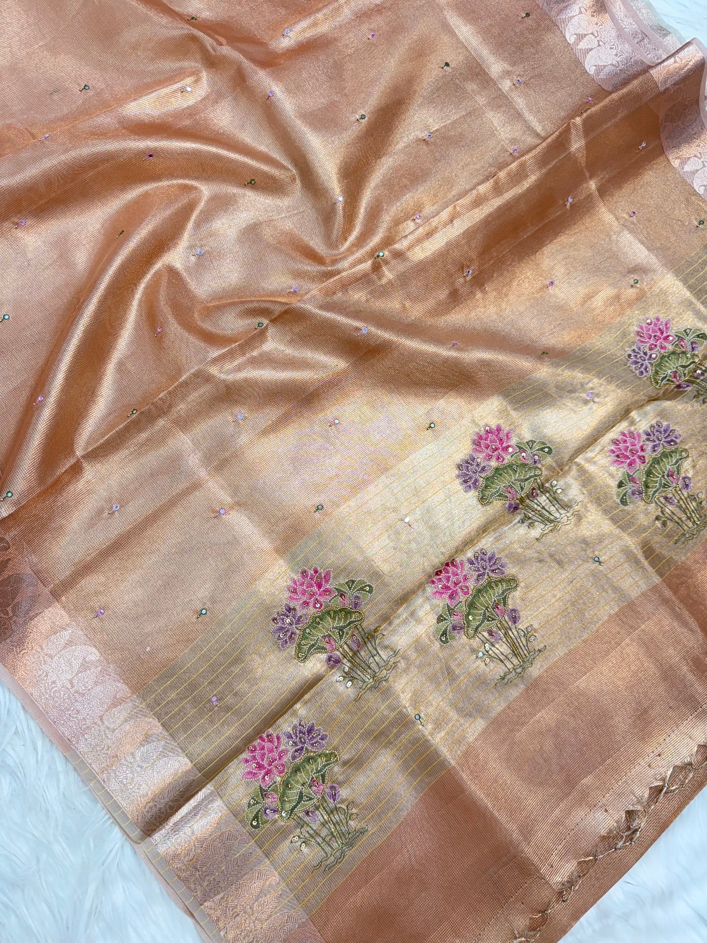Banaras tissue kota fancy work saree