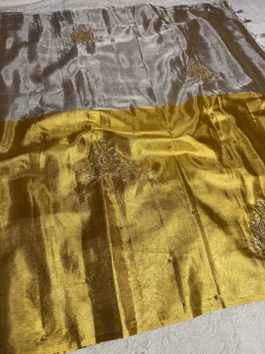 Sona chandi premium tissue Handwork Premium Banarasi Saree
