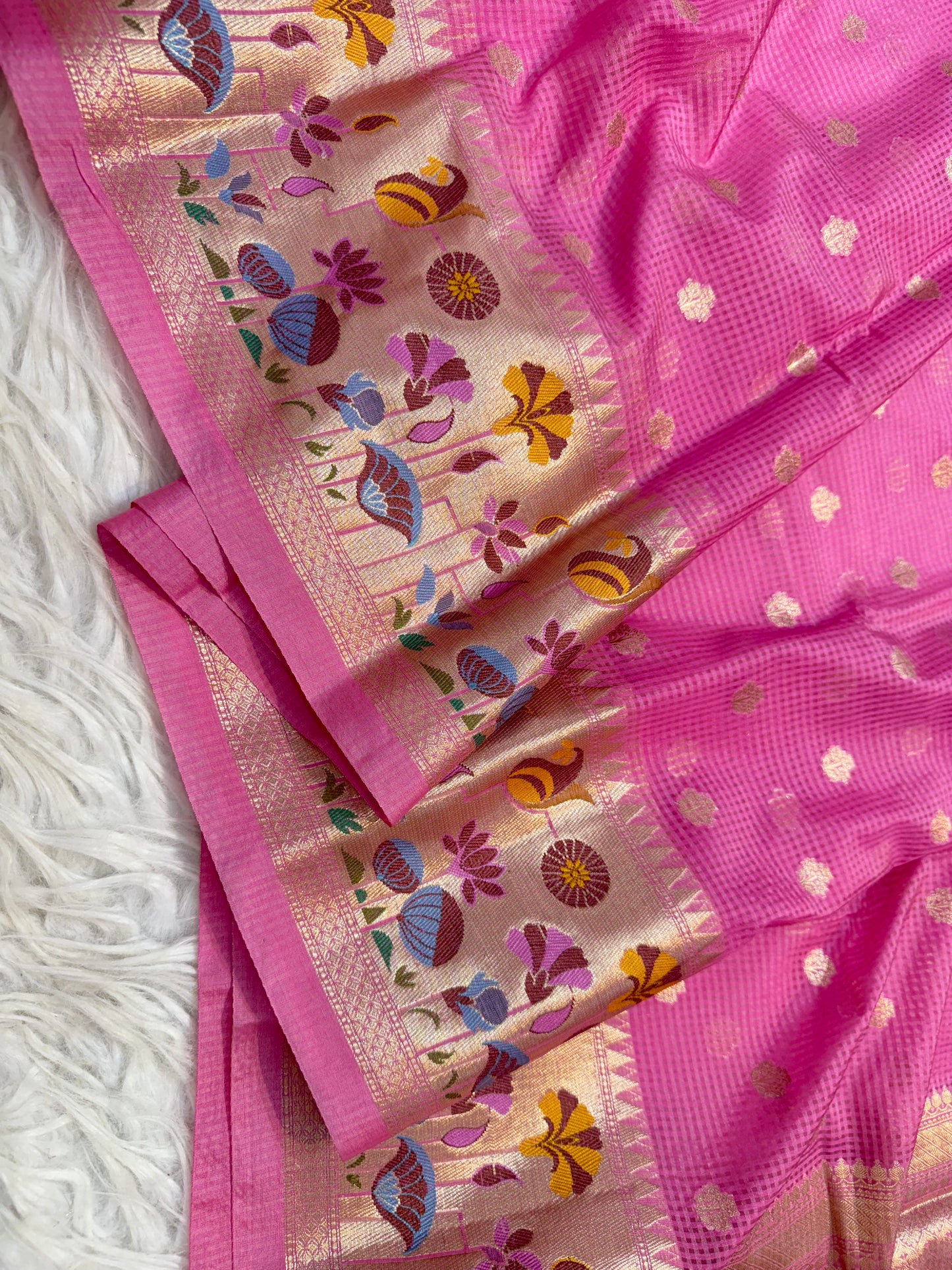 Raw mango pathni border banarasi saree