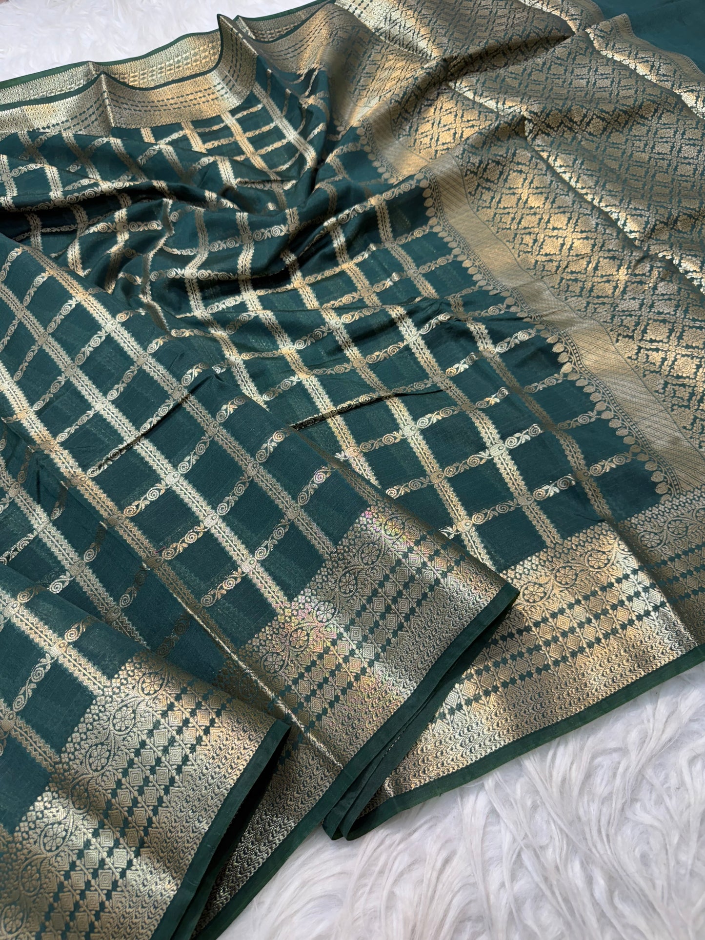 Semi Raw mango banarasi saree