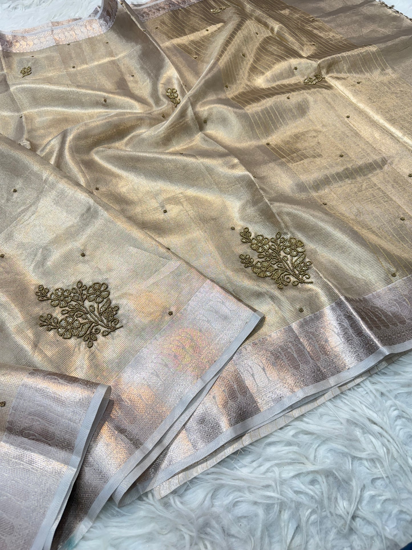Tissue Kota handwork Banarasi Sarees