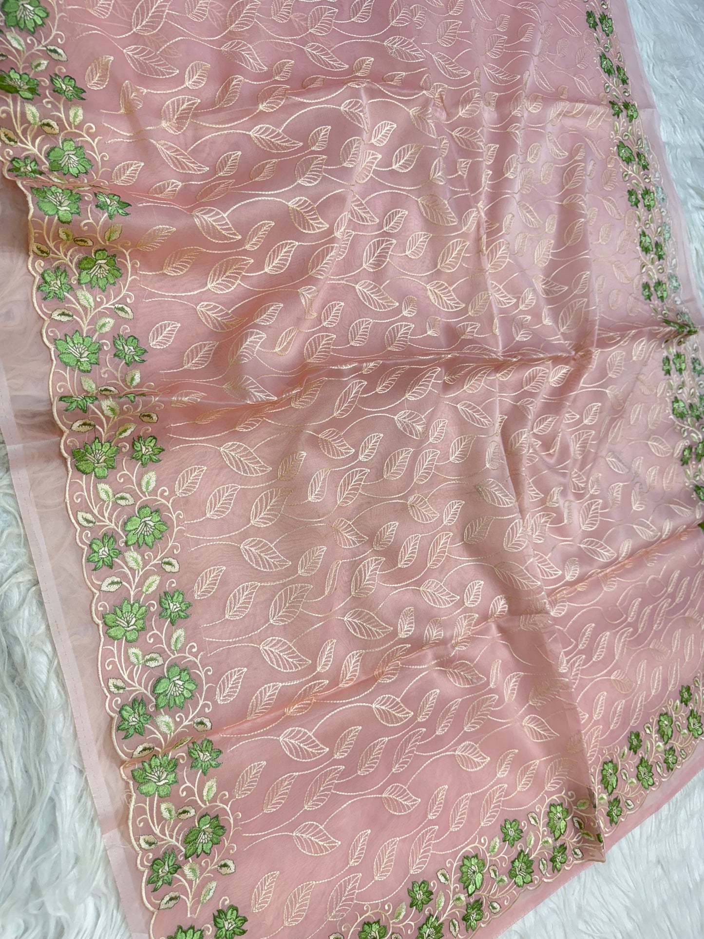 Banarasi kora organza embroidery saree