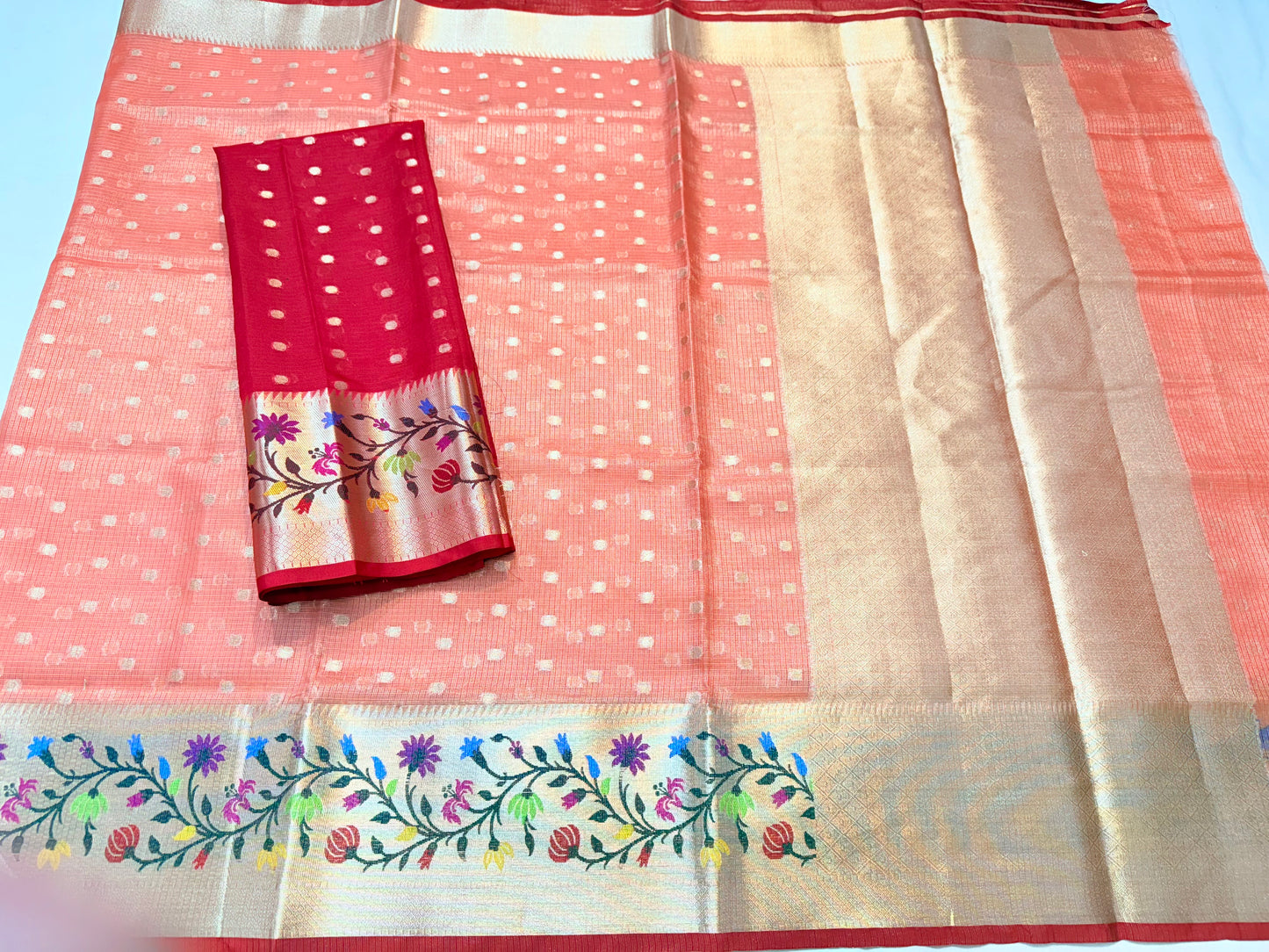 tissue kota paithani border banarasi saree