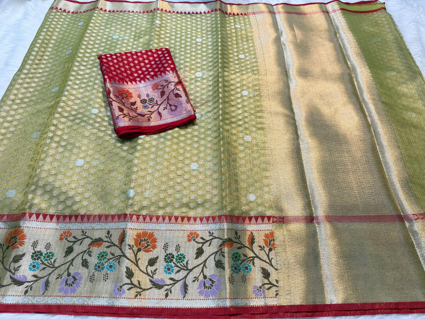 tissue kota paithani border banarasi saree