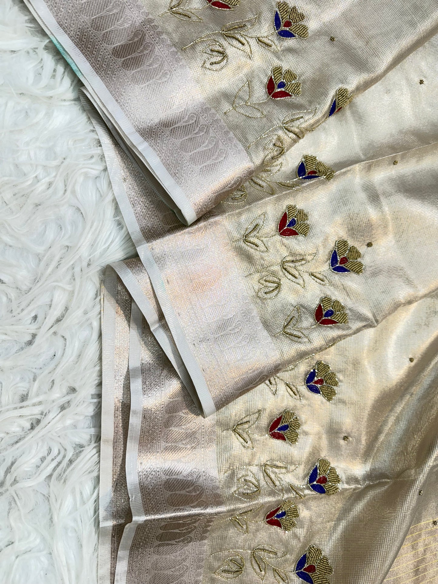 Tissue Kota handwork Banarasi Sarees