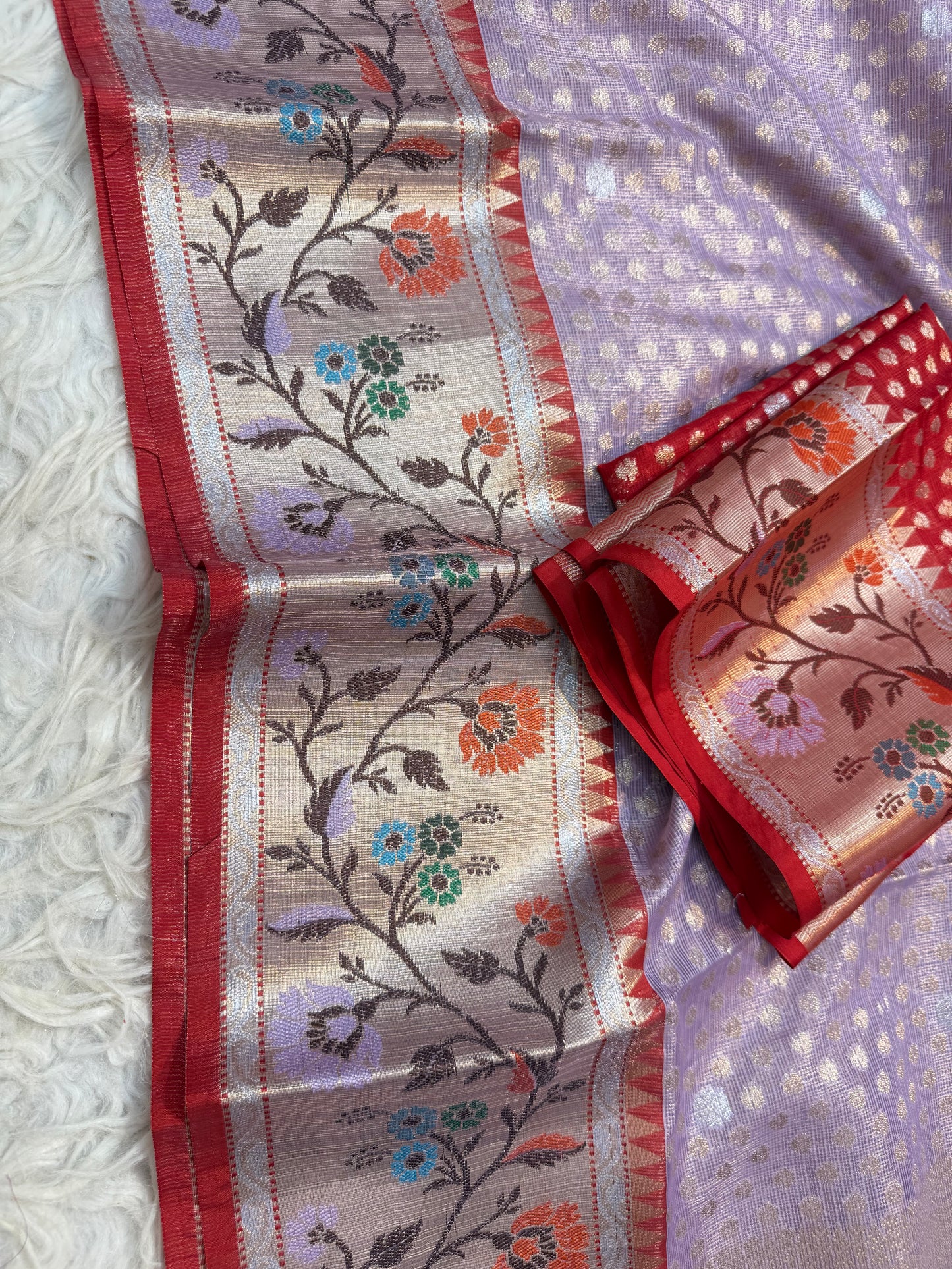 tissue kota paithani border banarasi saree