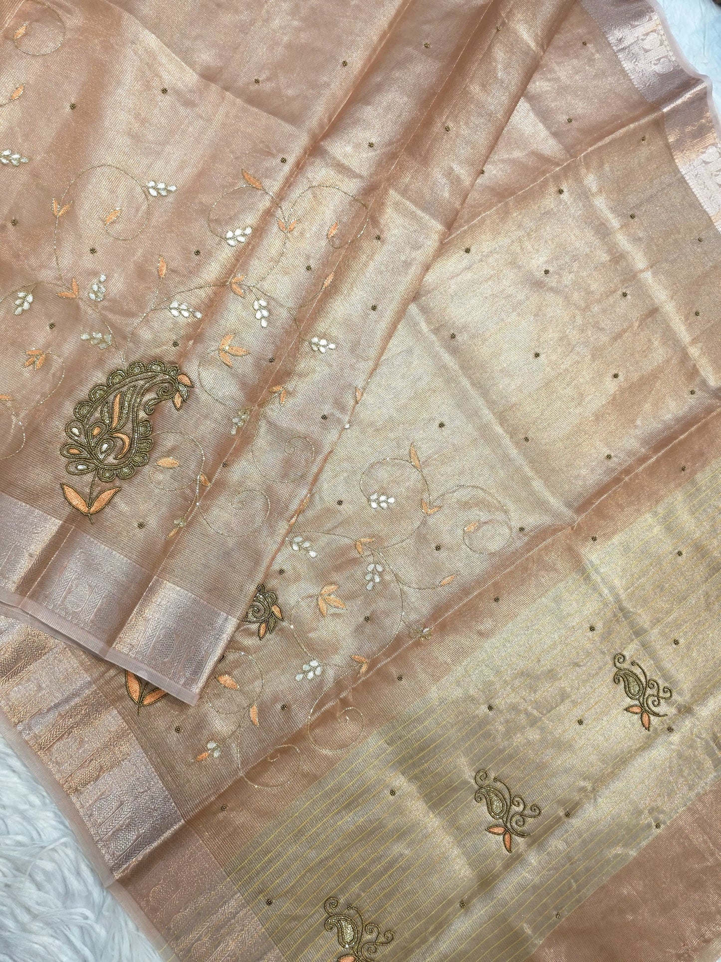 tissue kota handwork banarasi saree