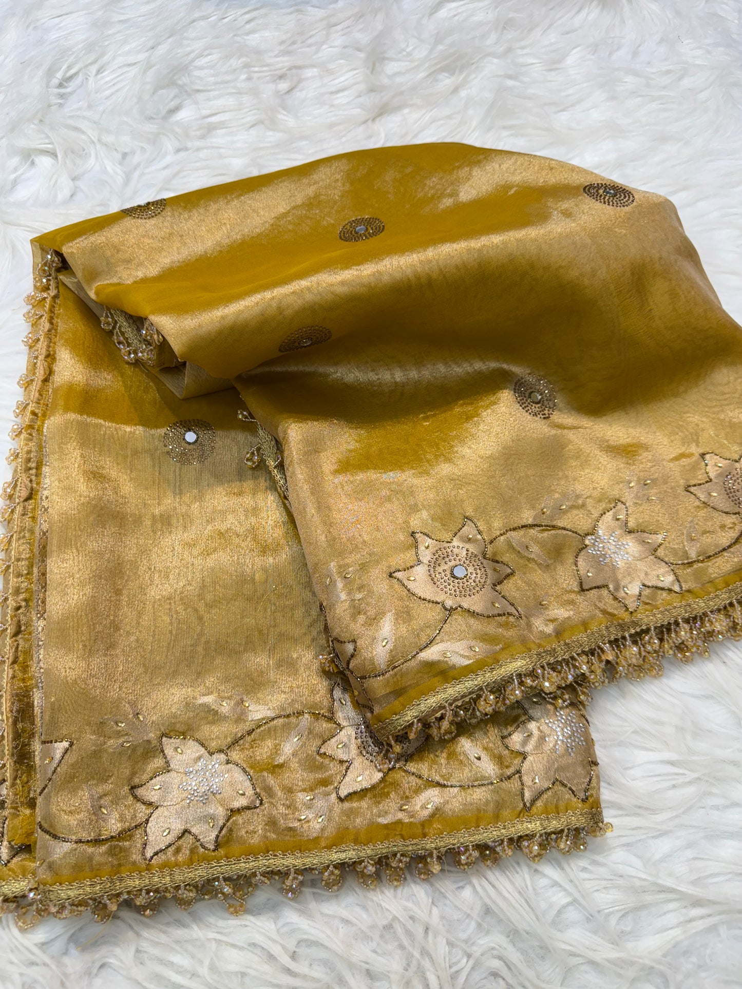 Tissue handwork Banarasi silk saree