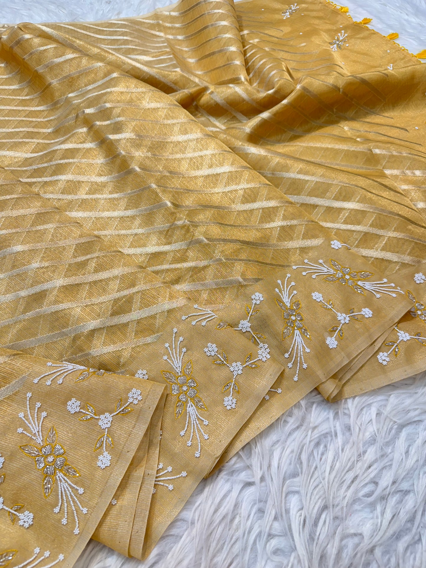 Tissue kota handwork Banarasi silk saree
