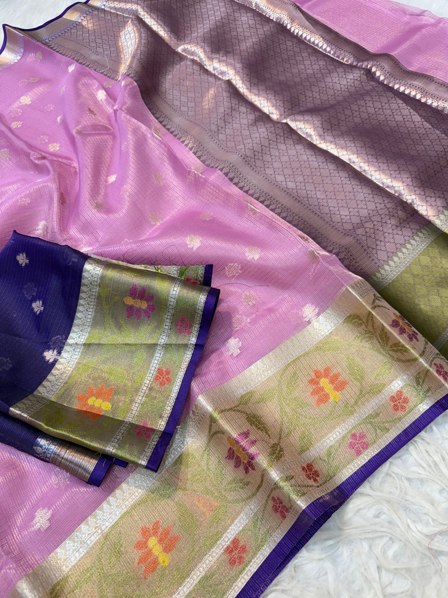 tissue kota paithani border banarasi saree
