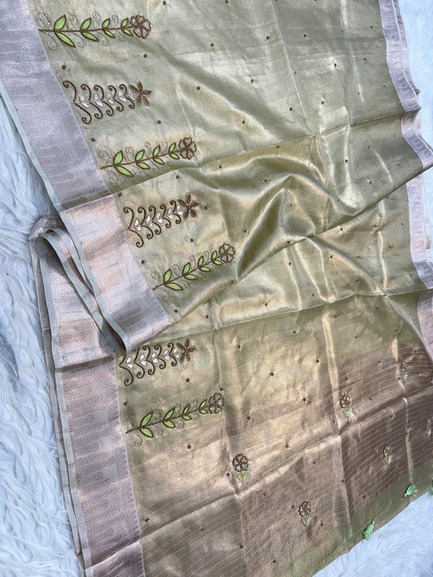 tissue kota handwork banarasi saree