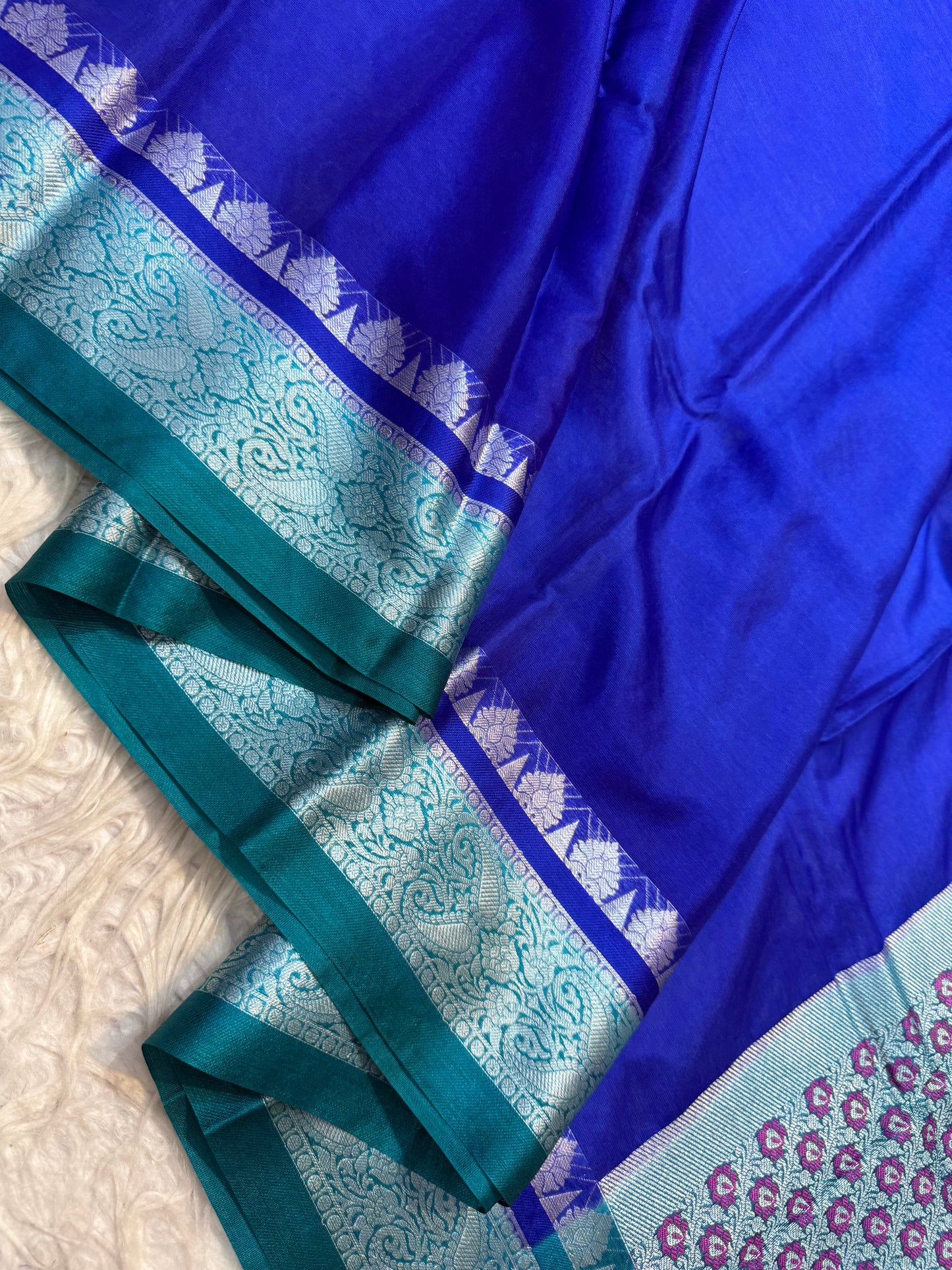 Blue shade warm silk premium Banarasi saree