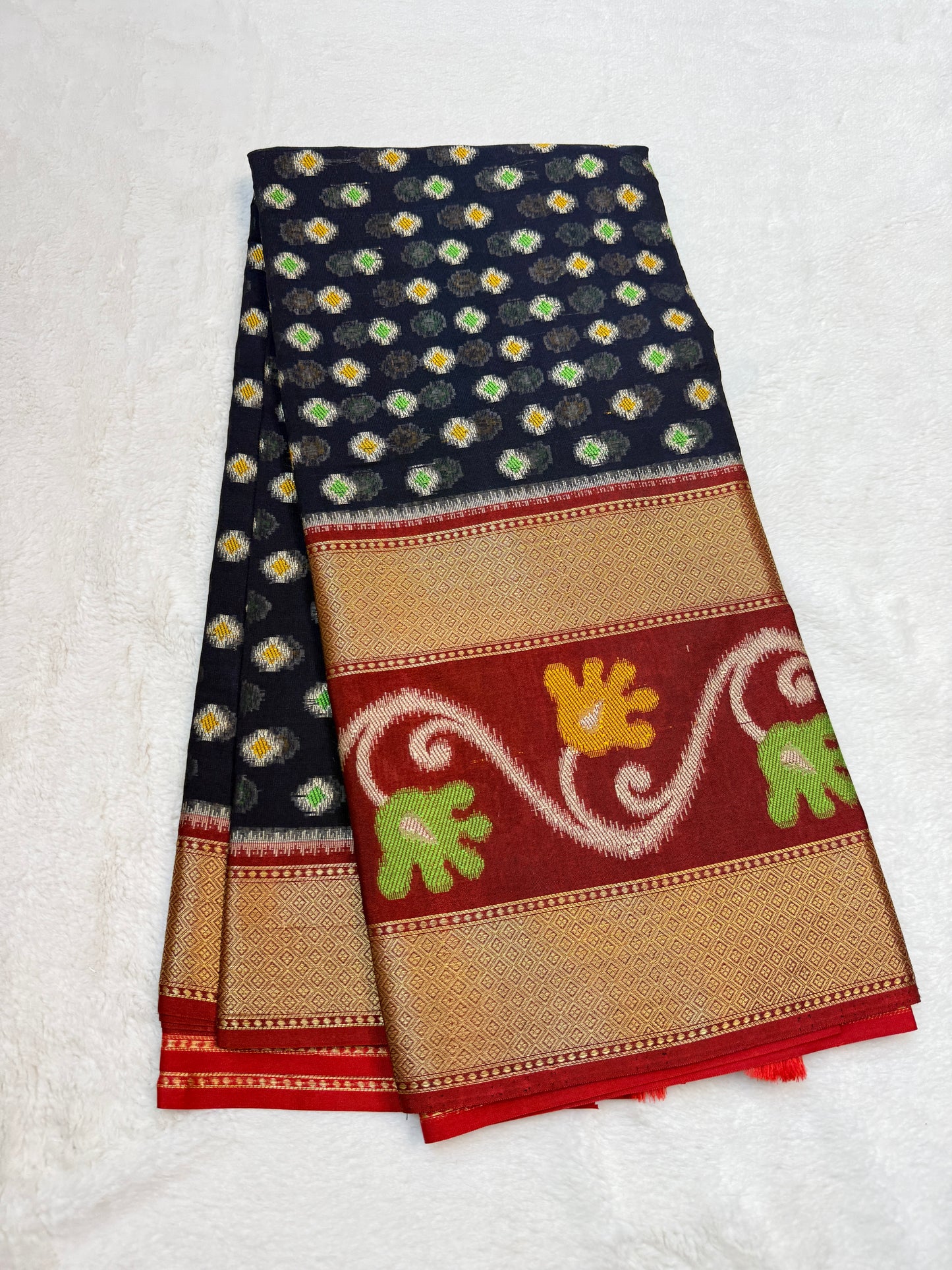 Multicolour cotton silk premium Banarasi saree