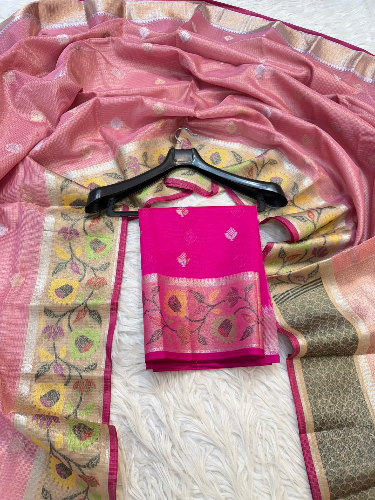 tissue kota paithani border banarasi saree
