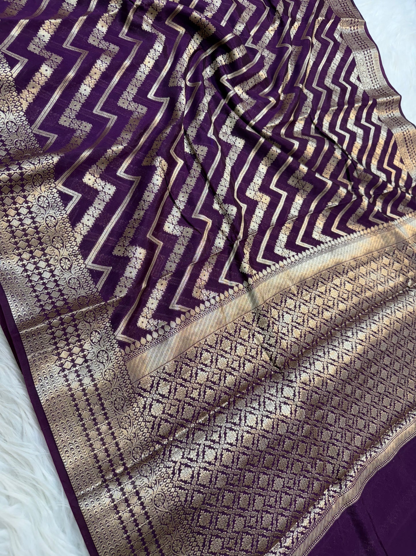 Magenta shade Raw mango soft silk banarasi saree