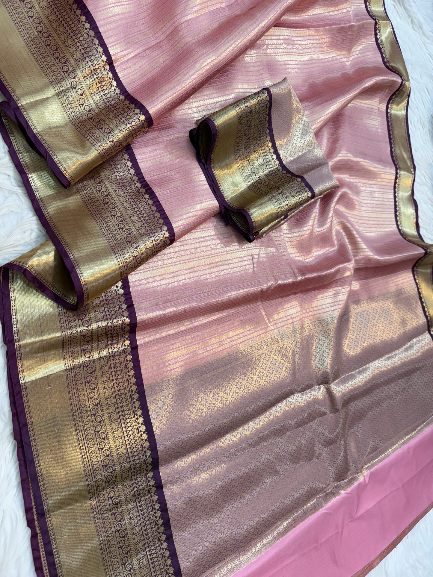 Banaras Semi kanchi brocade silk saree