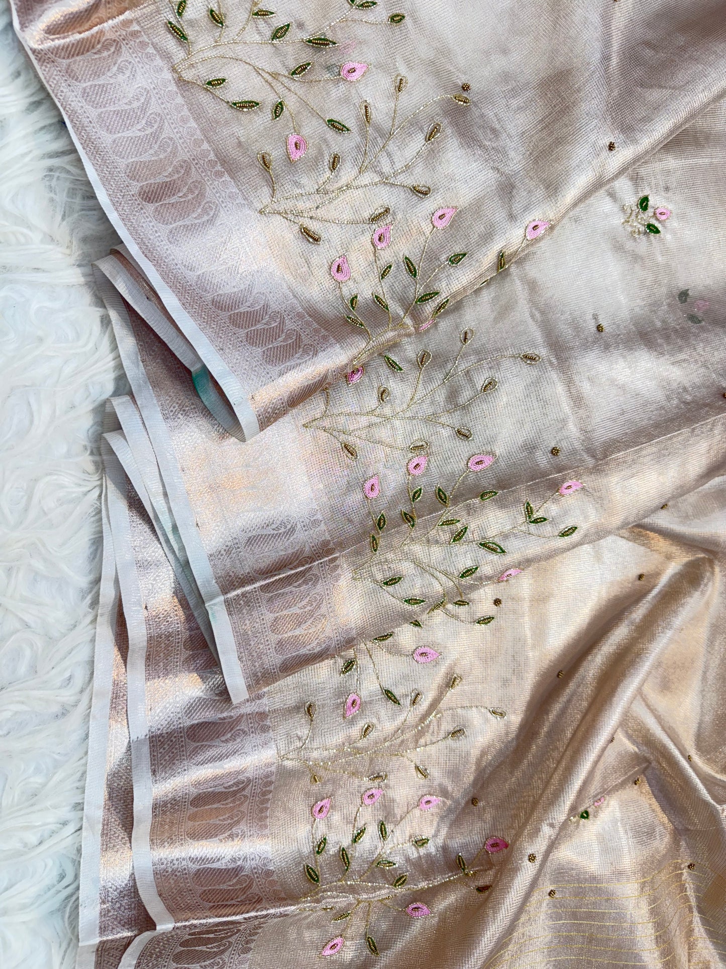 Tissue Kota handwork Banarasi Sarees