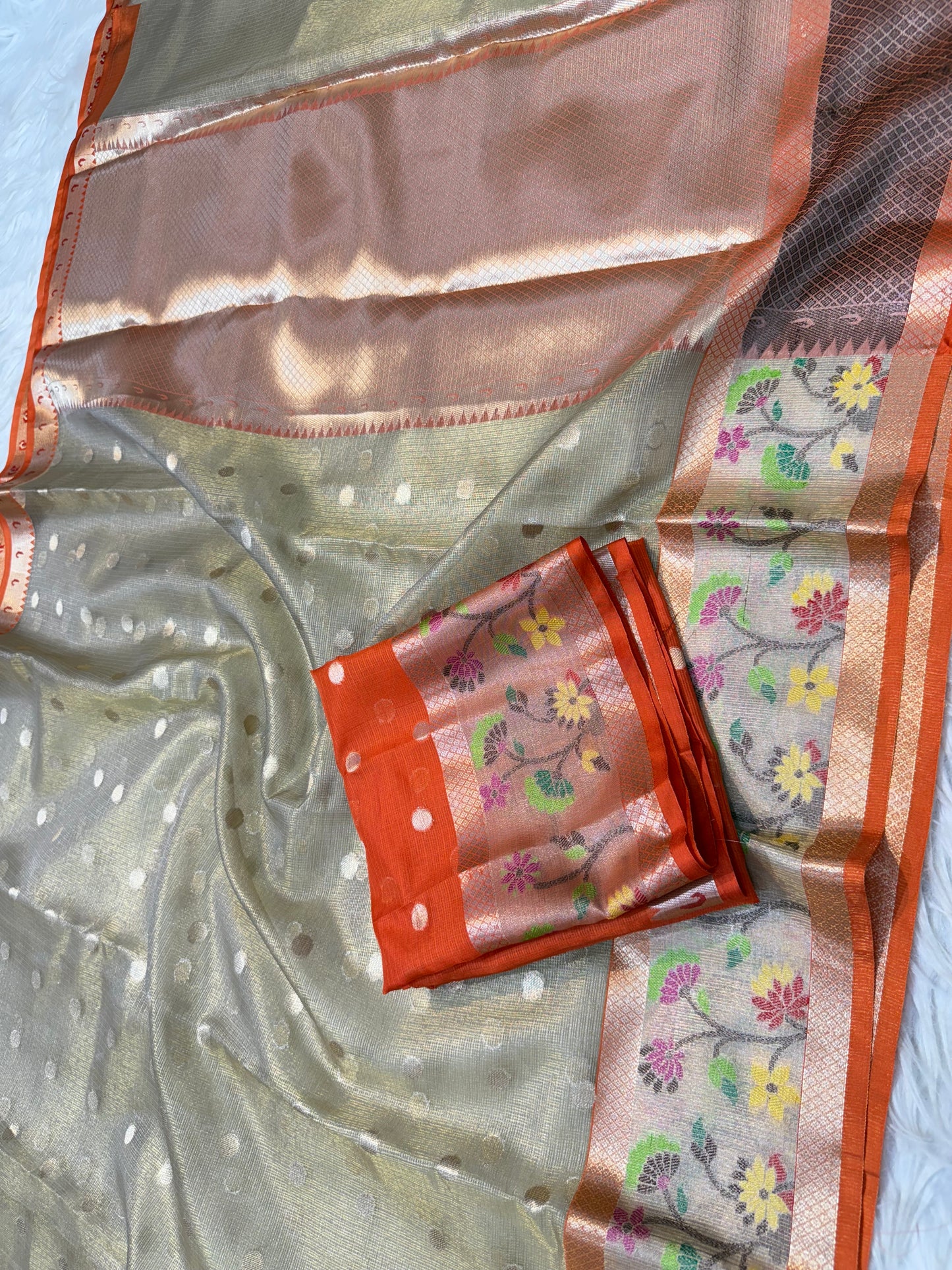 tissue kota paithani border banarasi saree