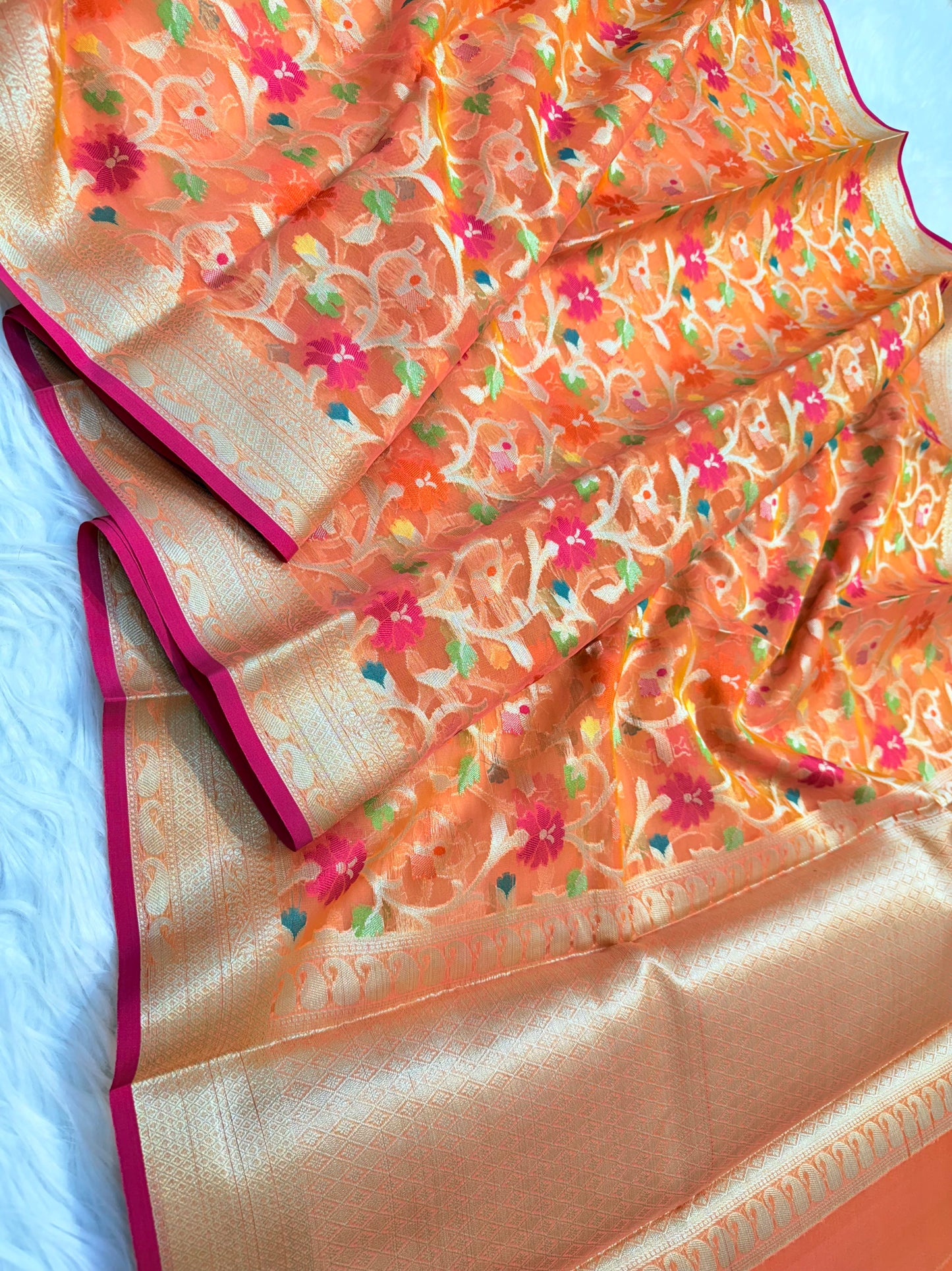 Banarasi kora organza saree