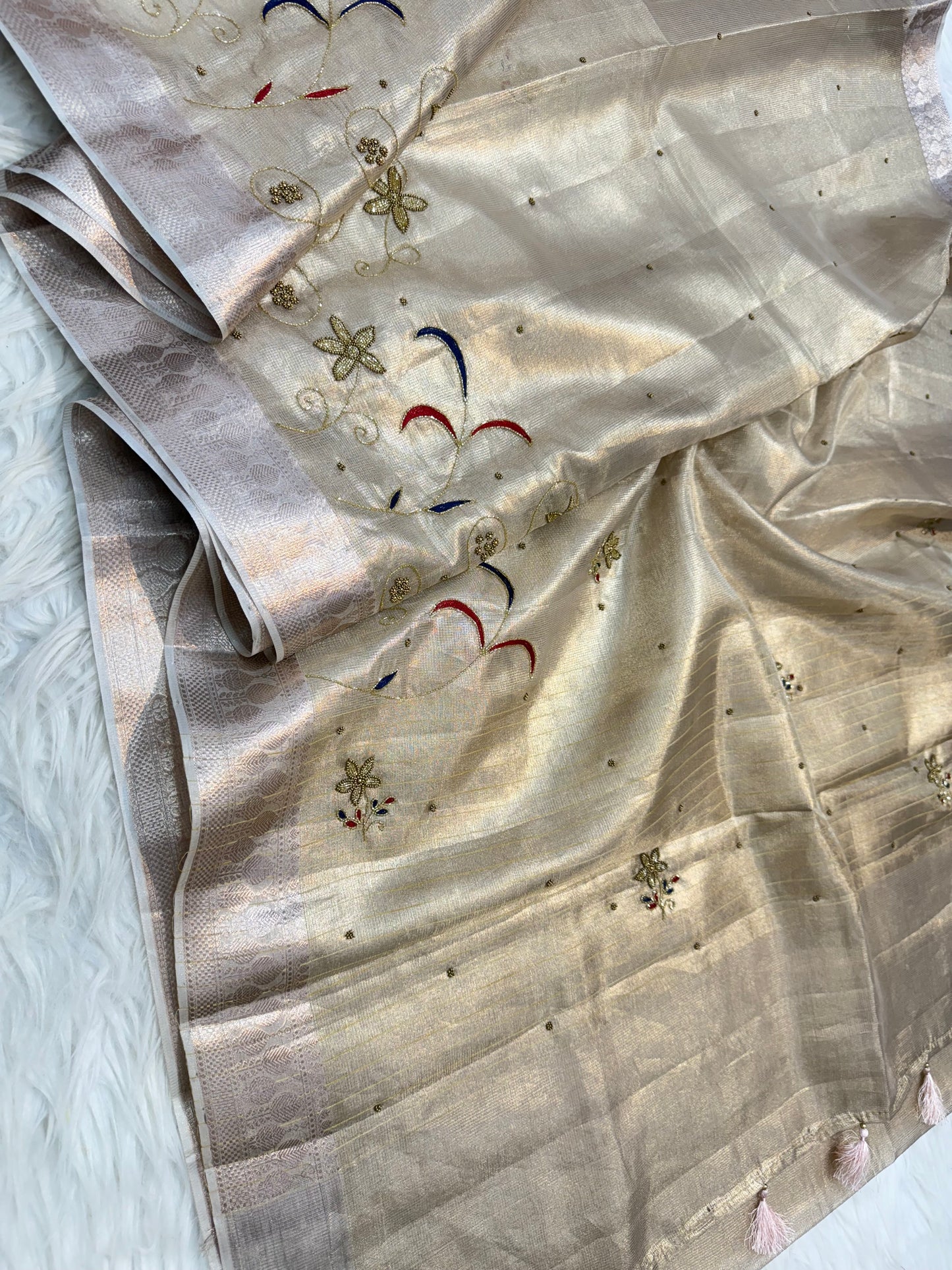 Tissue Kota handwork Banarasi Sarees