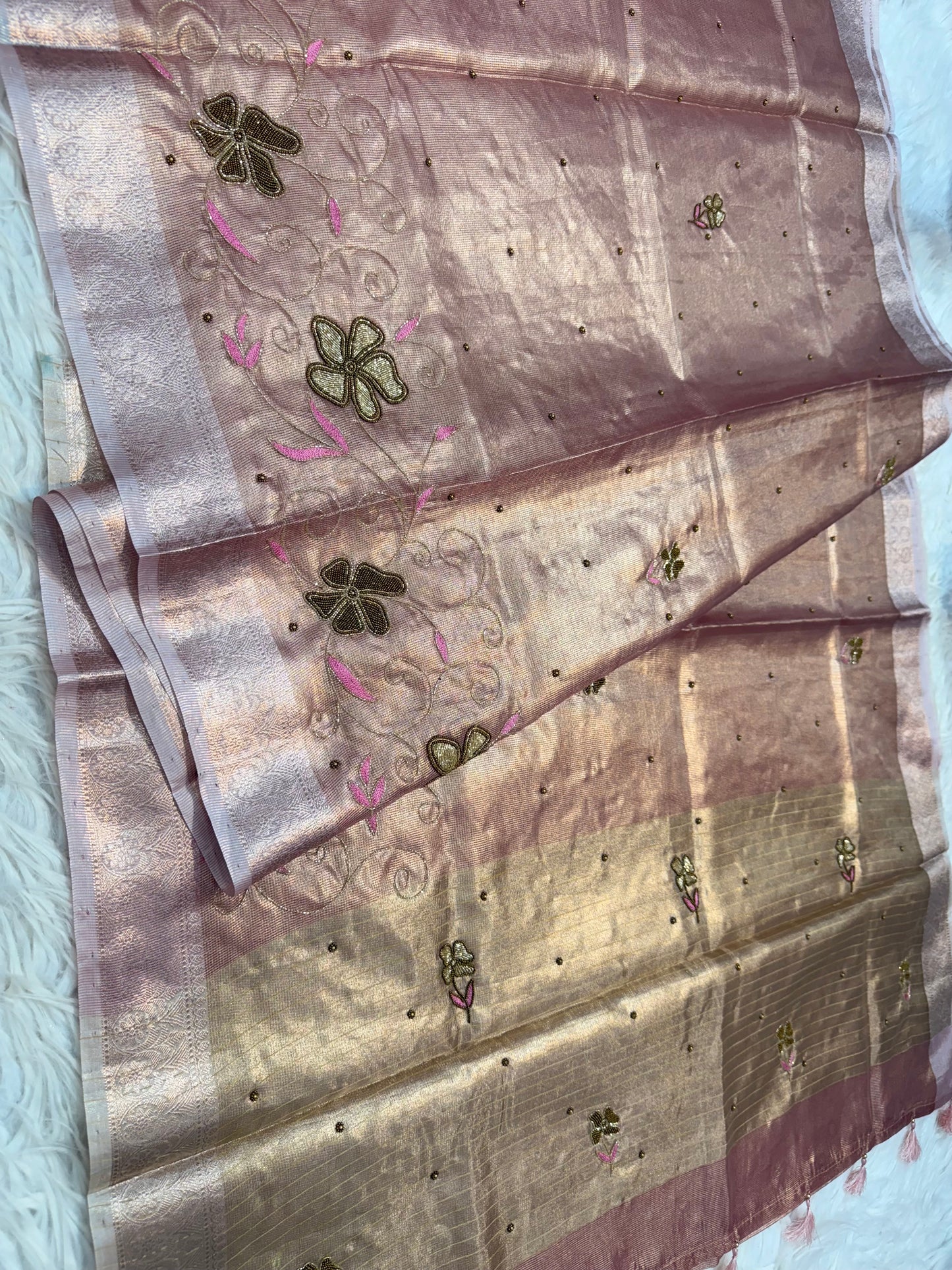 tissue kota handwork banarasi saree se