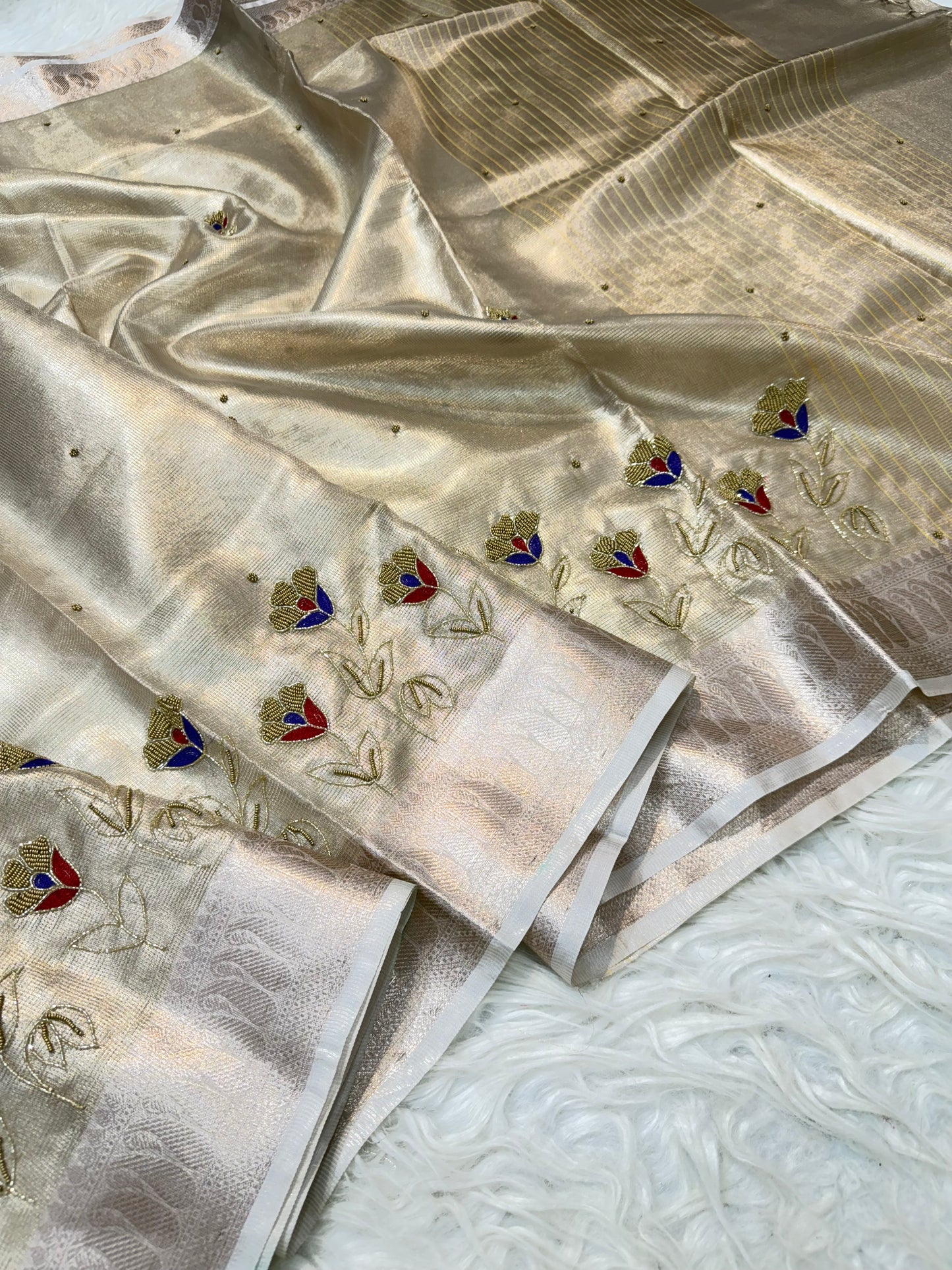 Tissue Kota handwork Banarasi Sarees