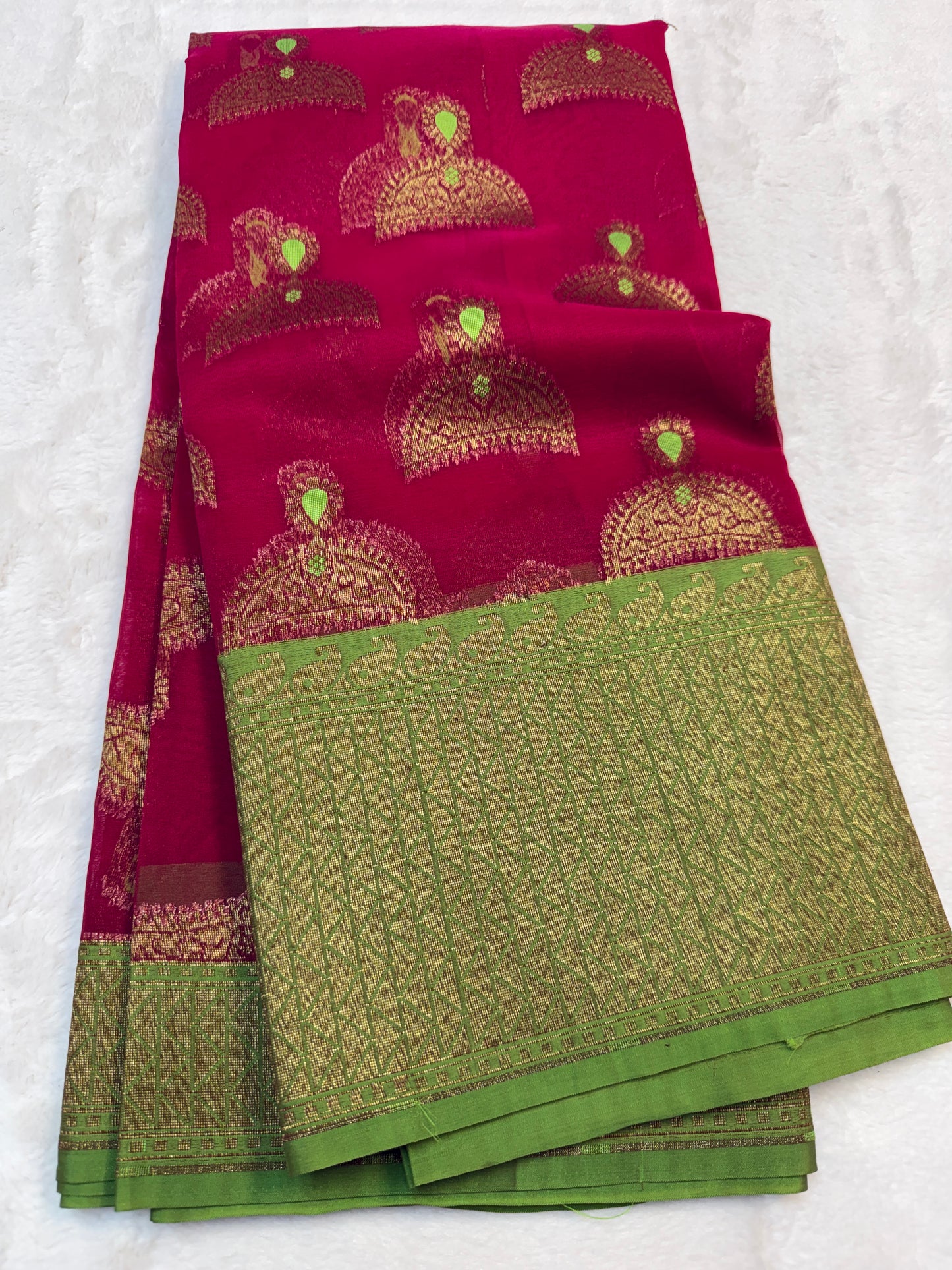 Multicolour shade kora silk premium Banarasi saree