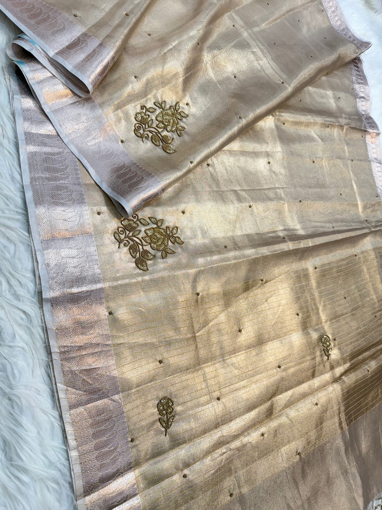 Tissue Kota handwork Banarasi Sarees