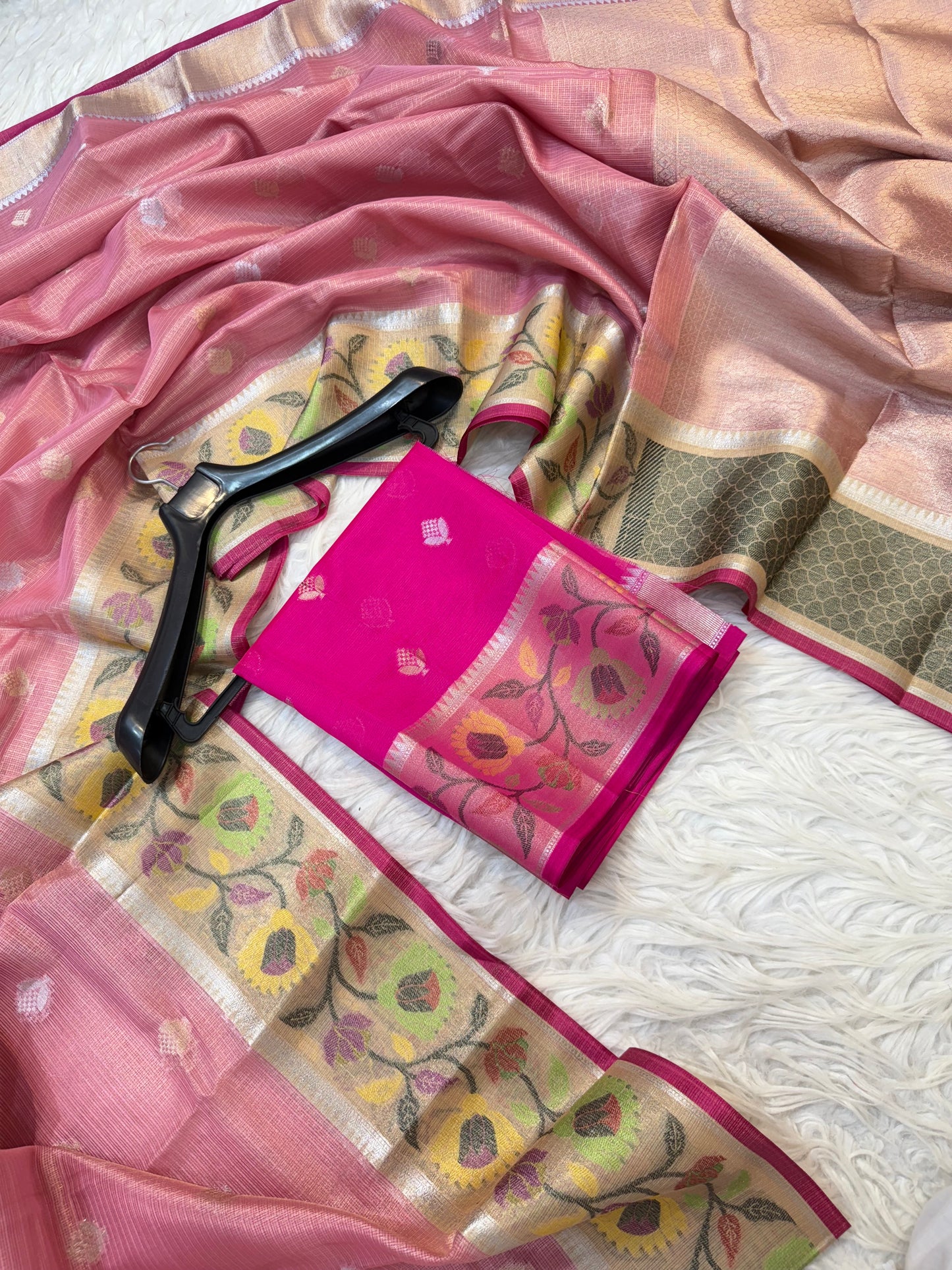 tissue kota paithani border banarasi saree