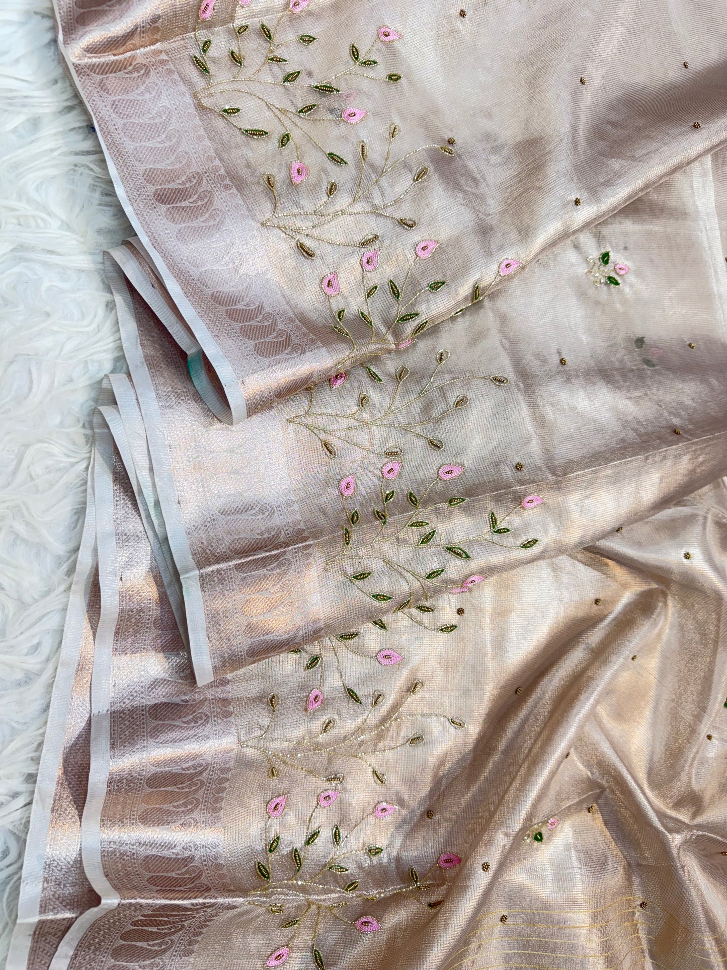 Tissue Kota handwork Banarasi Sarees