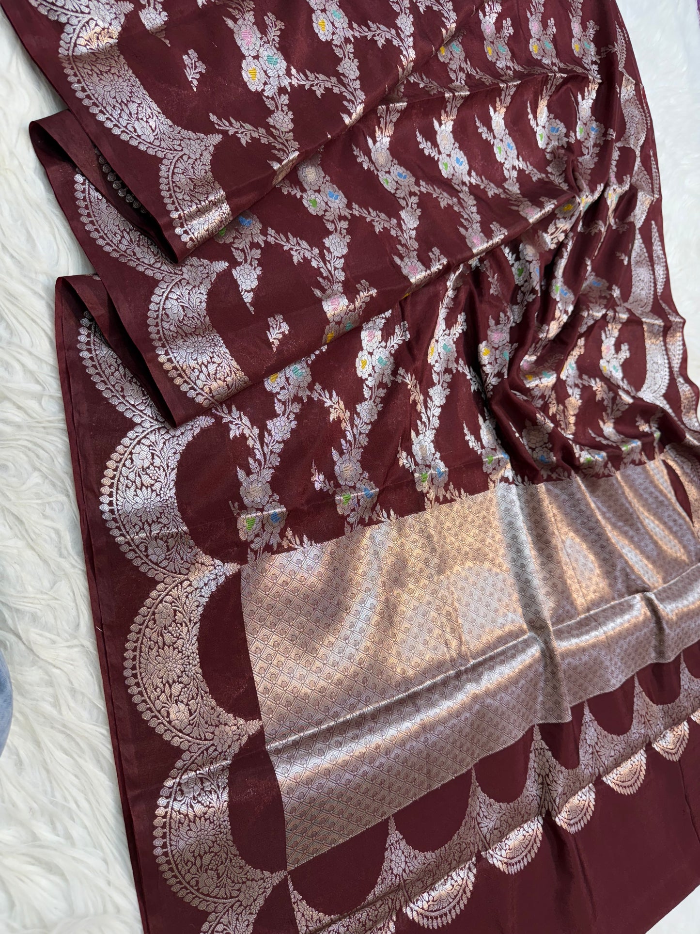 Raw mango Mina banarasi saree