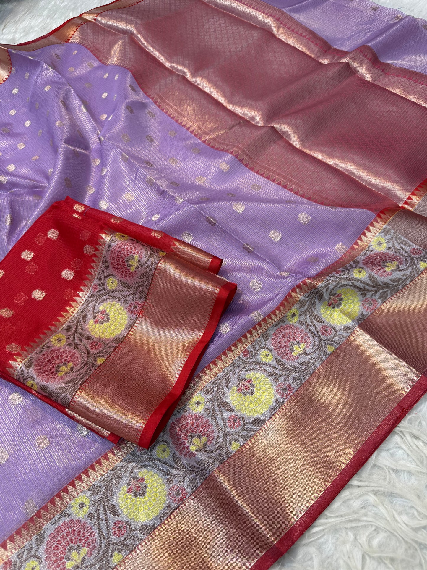 tissue kota paithani border banarasi saree