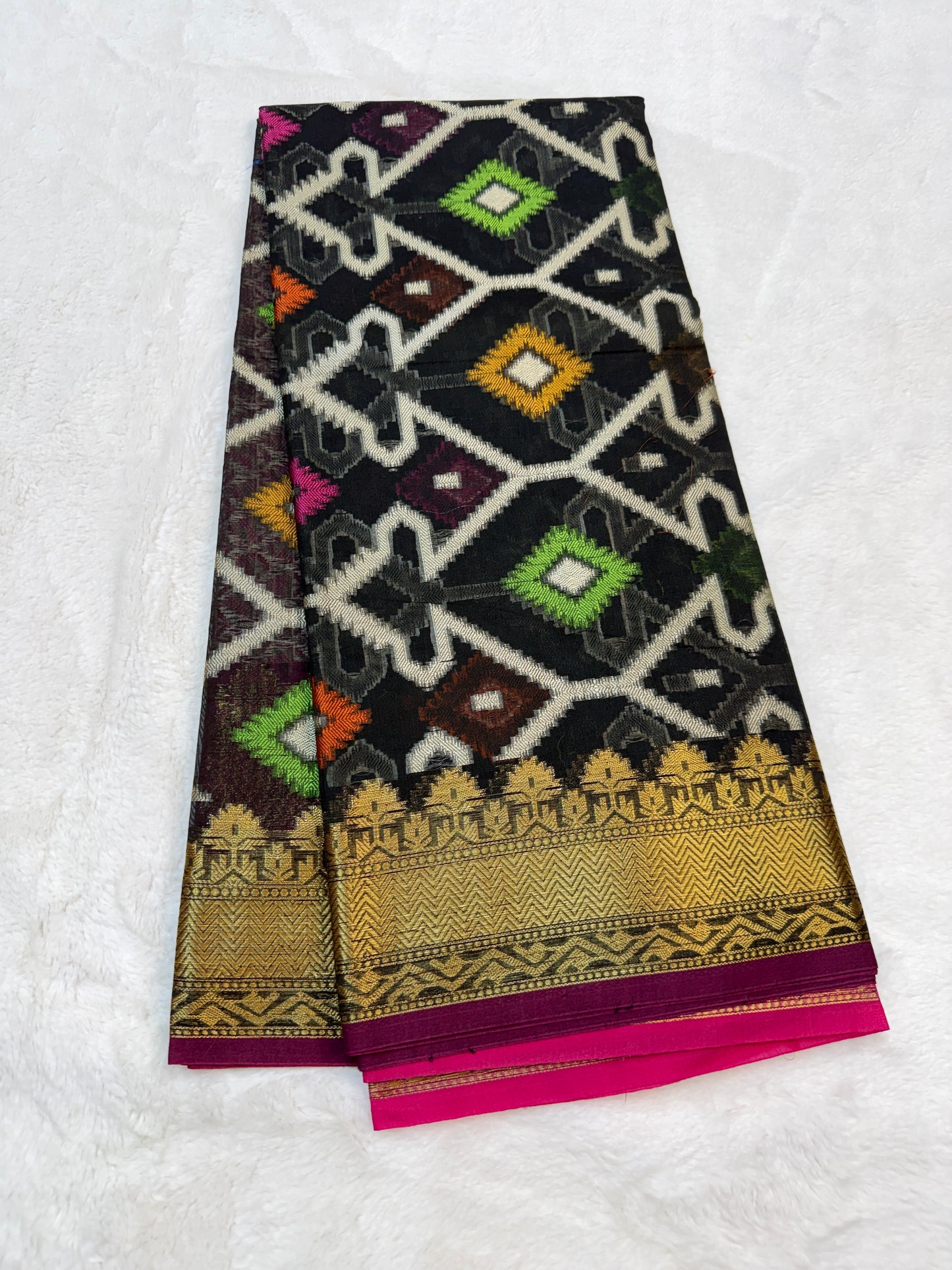 Multicolour cotton silk premium Banarasi saree