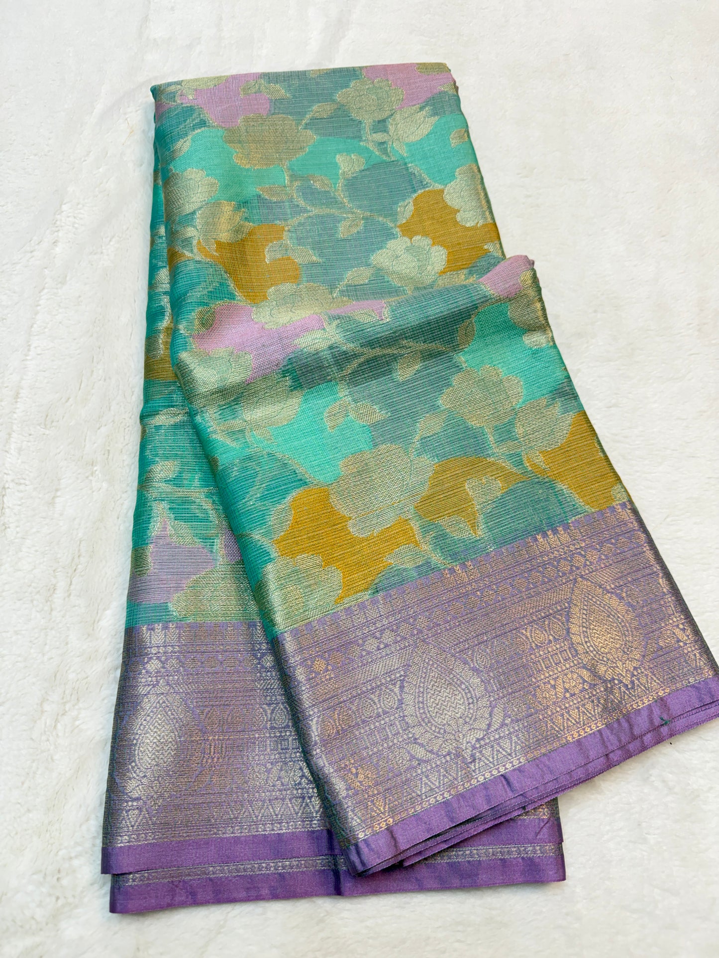 Multicolour shade kota silk premium Banarasi saree