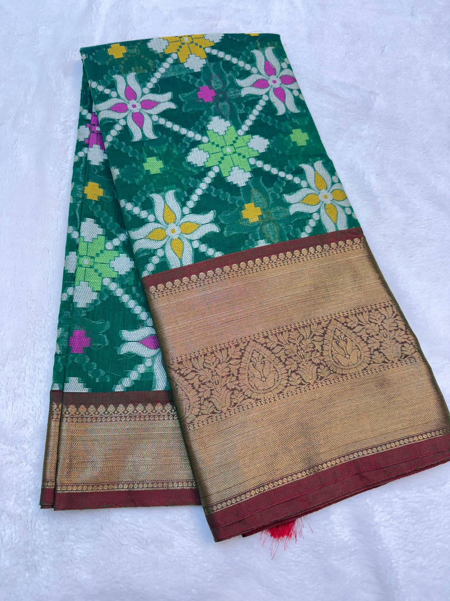 Multicolour cotton silk premium Banarasi saree