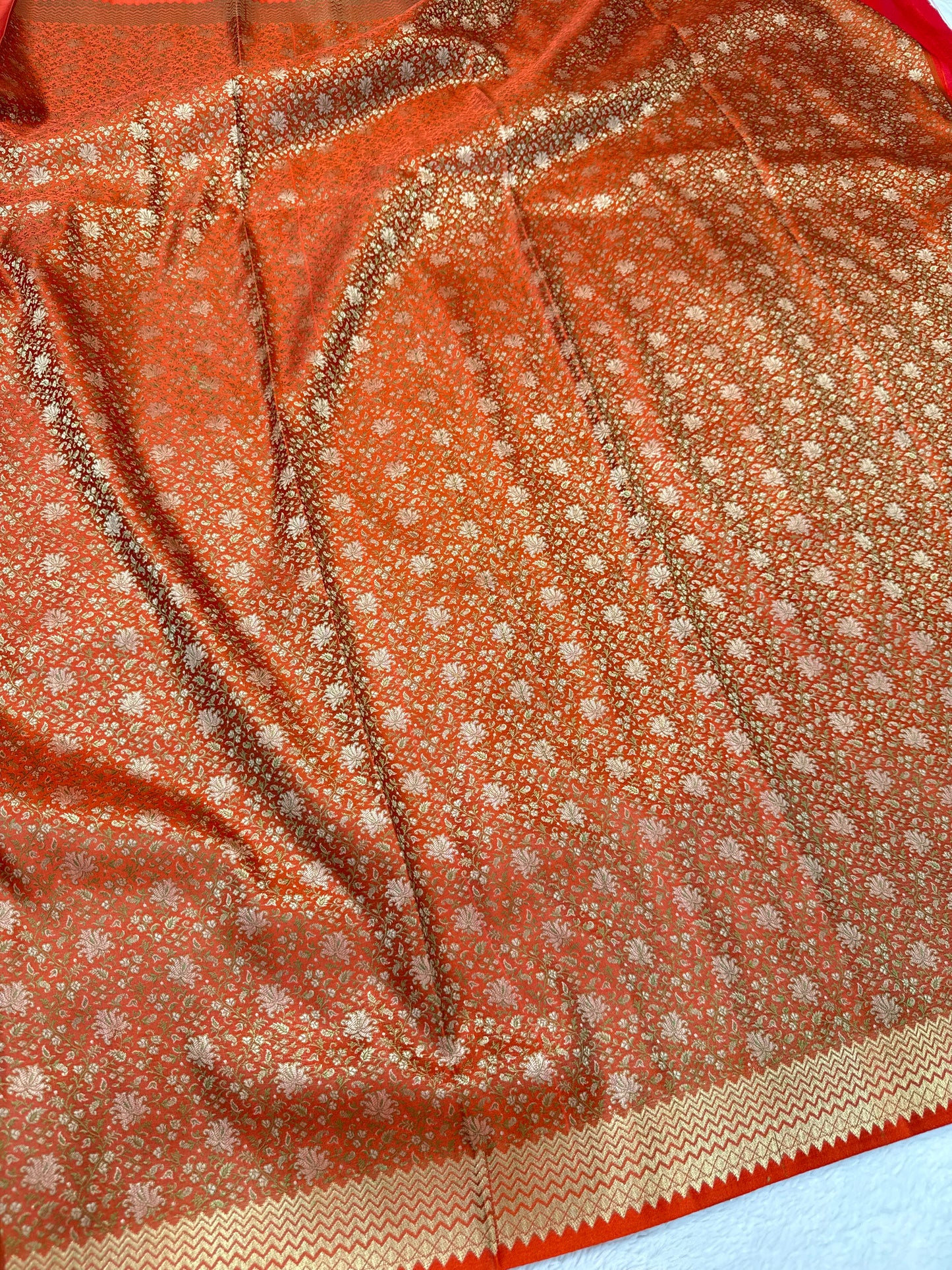 Red shade mashru silk premium Banarasi silk Saree
