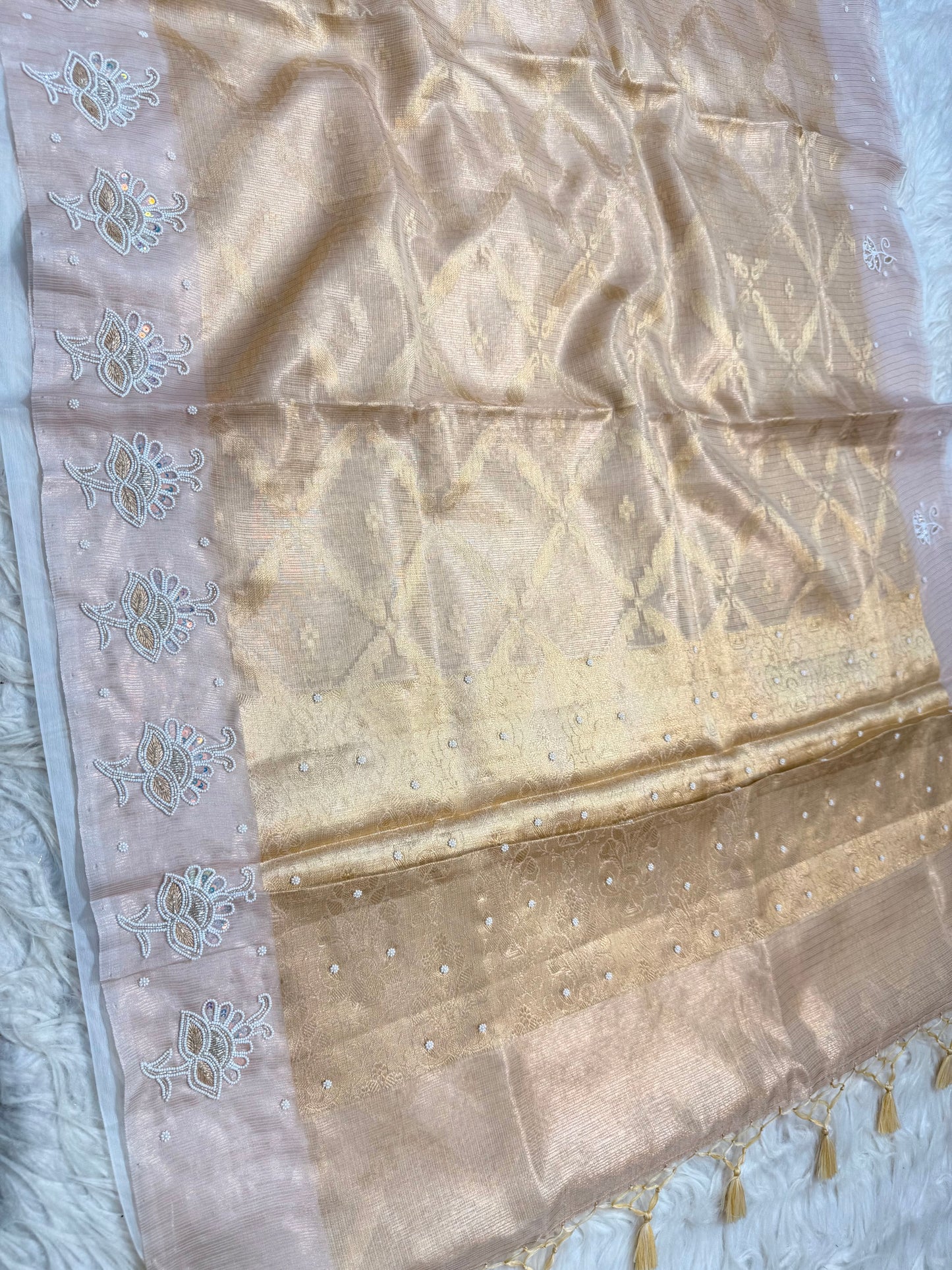 Tissue kota handwork Banarasi saree